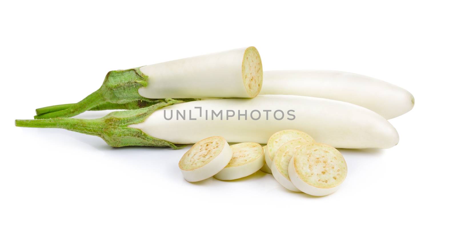 eggplant isolated on a white background by sommai