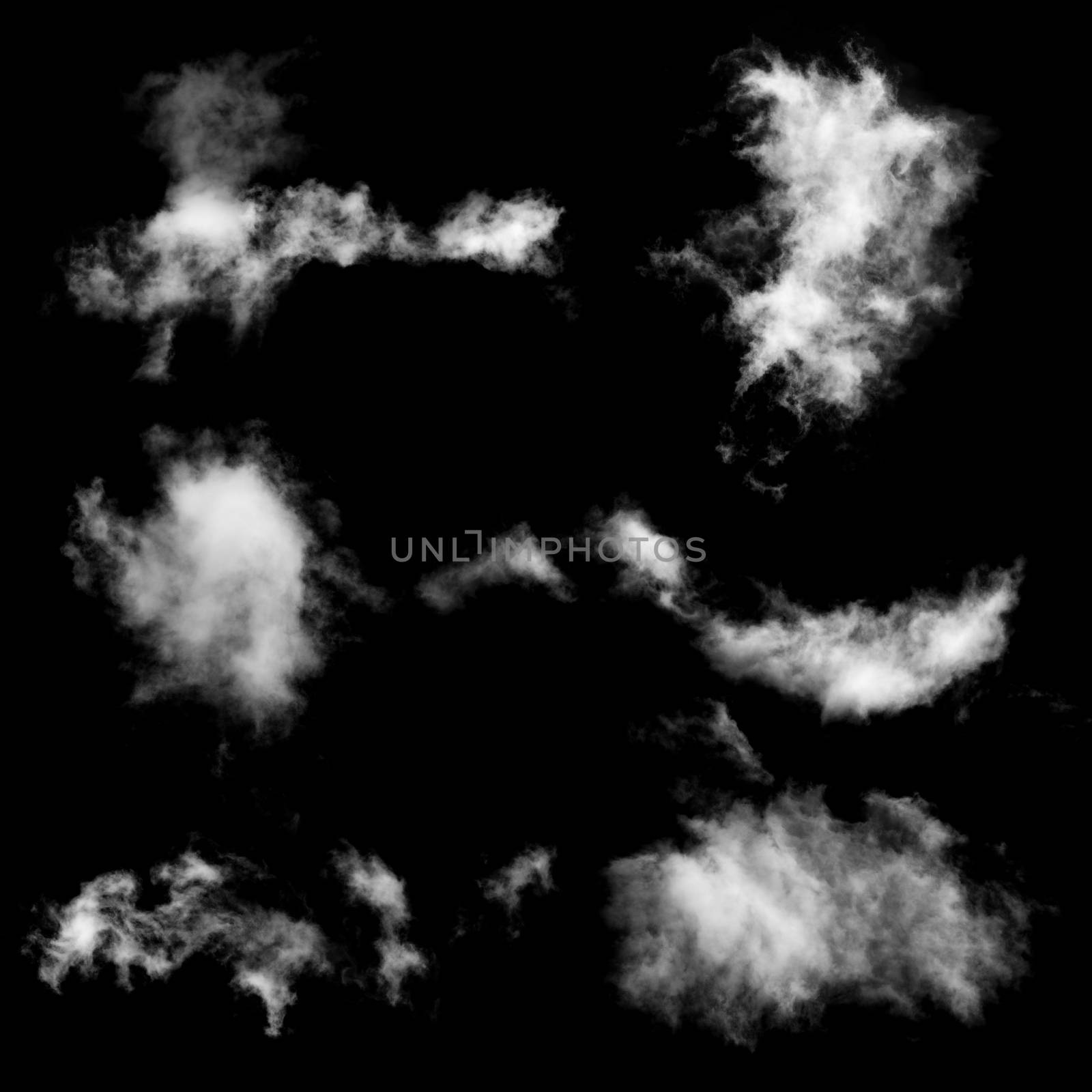 clouds on black background by sommai