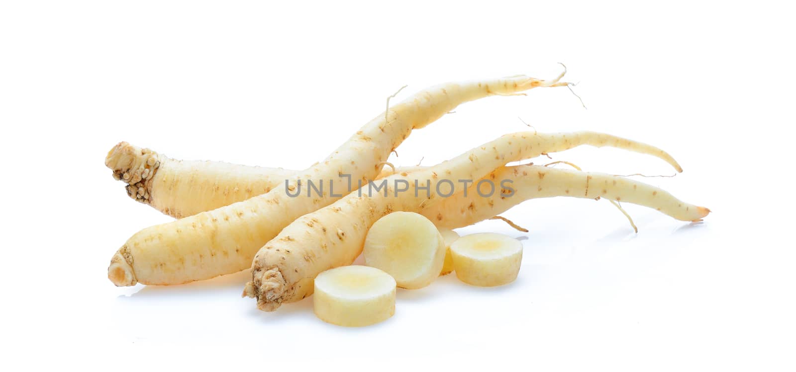 ginseng isolated on white background by sommai
