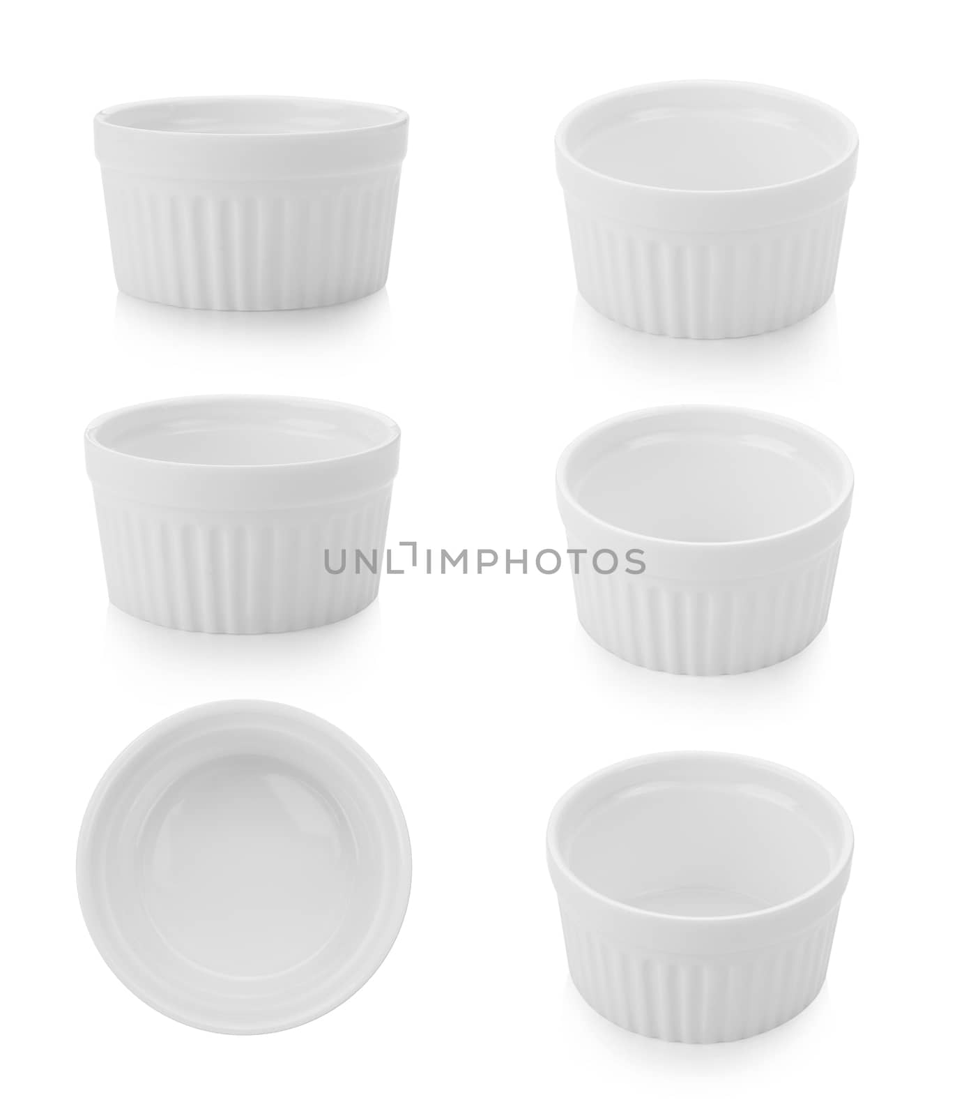 empty bowl on white background