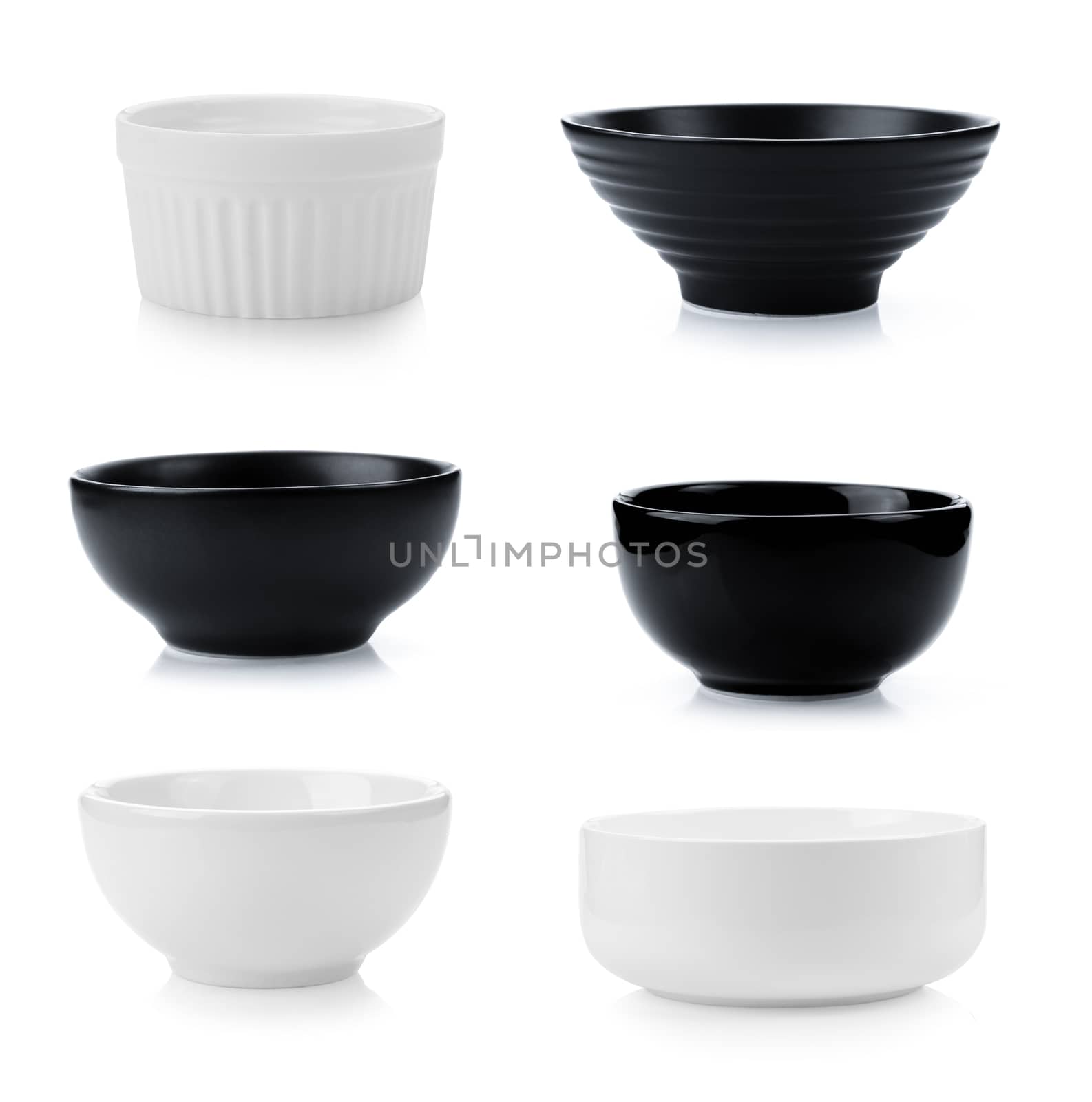 bowl on white background by sommai