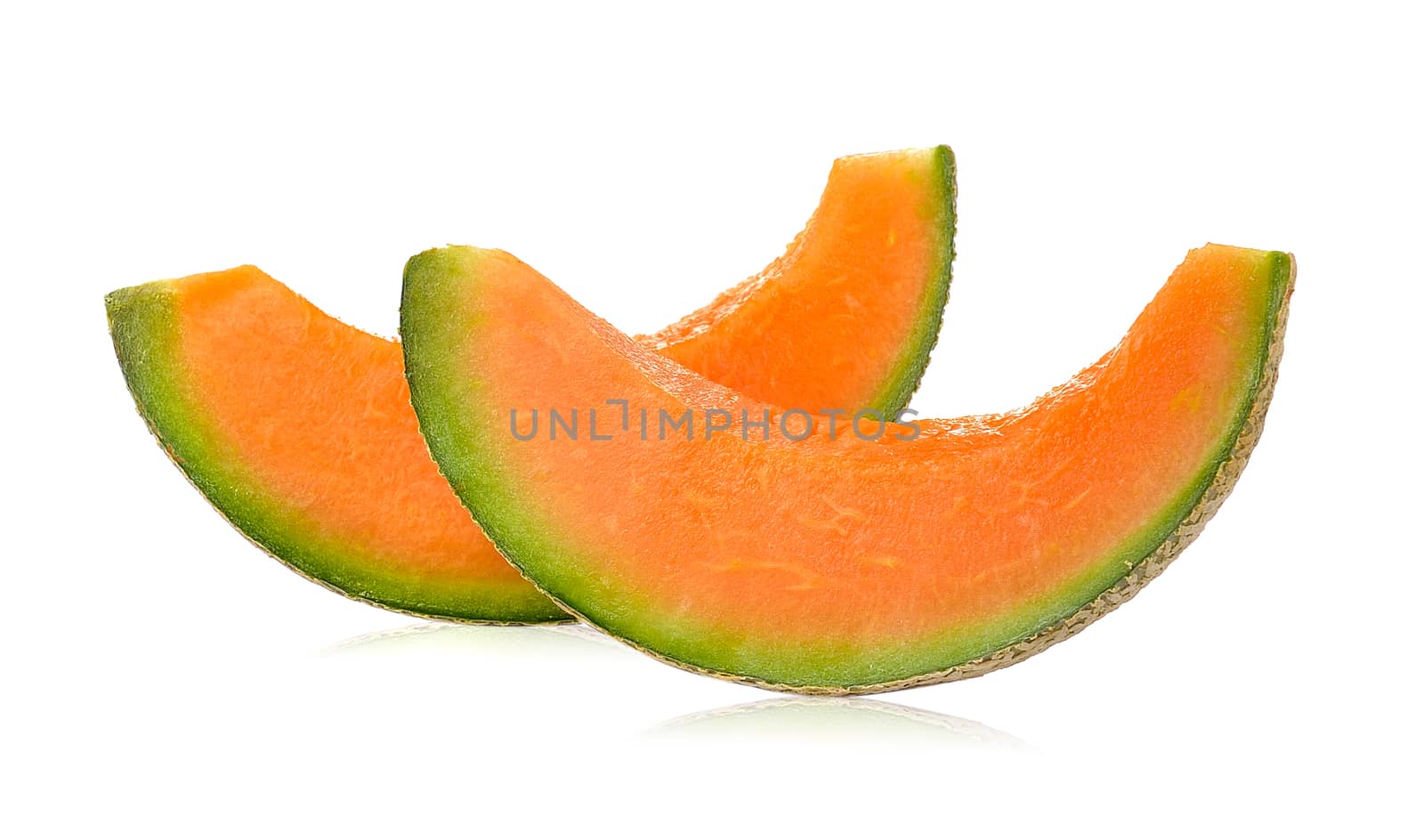 cantaloupe melon isolated on white background