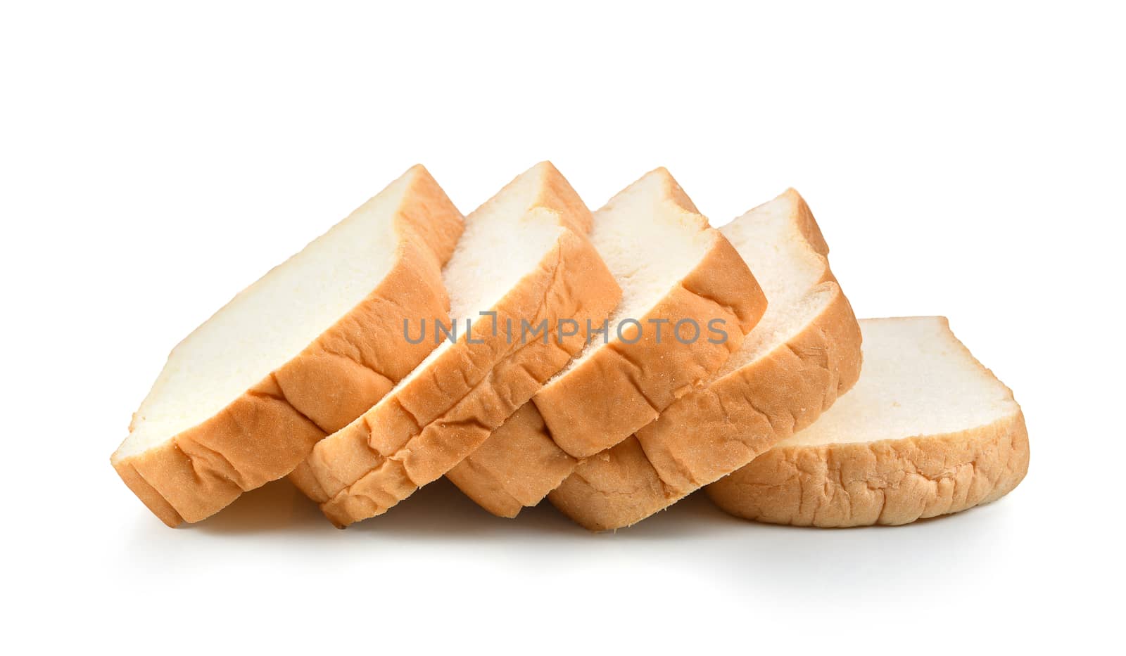 sliced bread isolated on white background