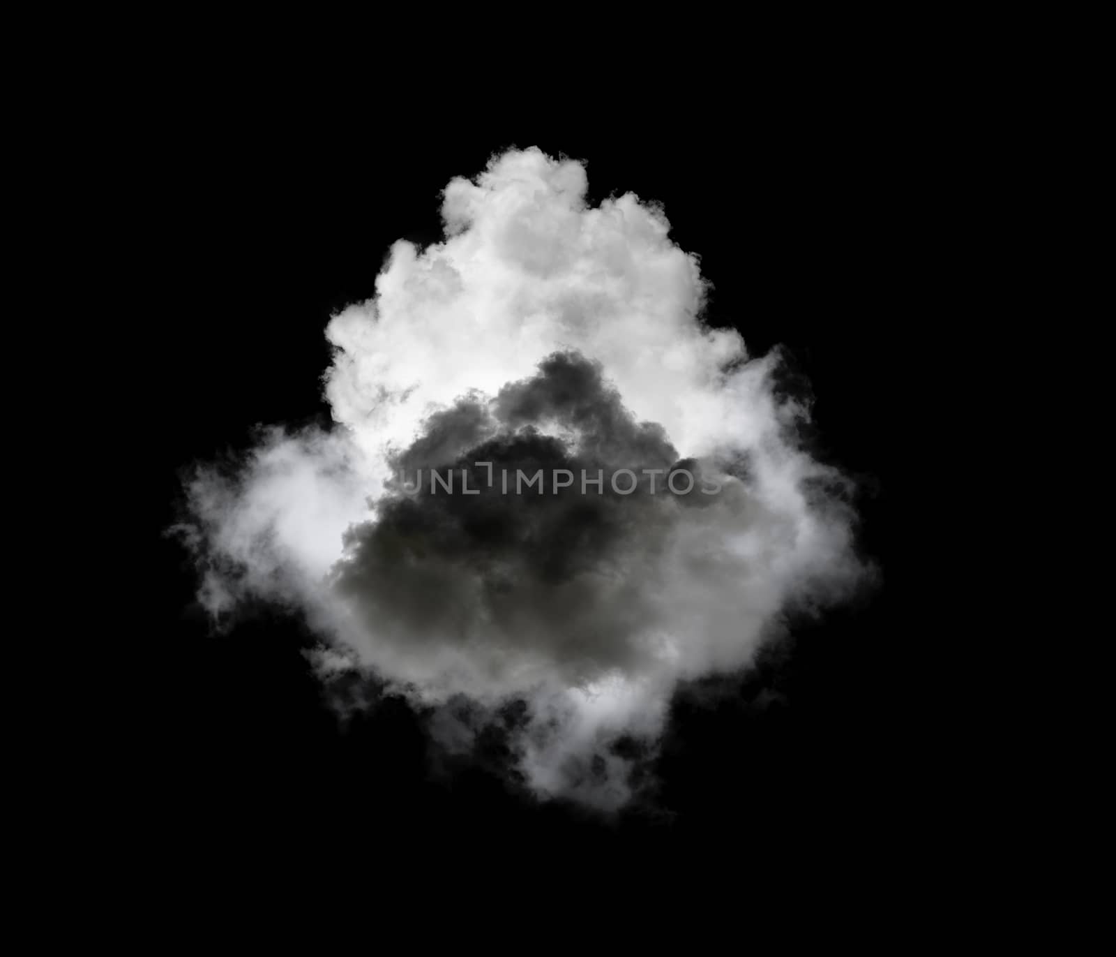 white clouds on black background by sommai