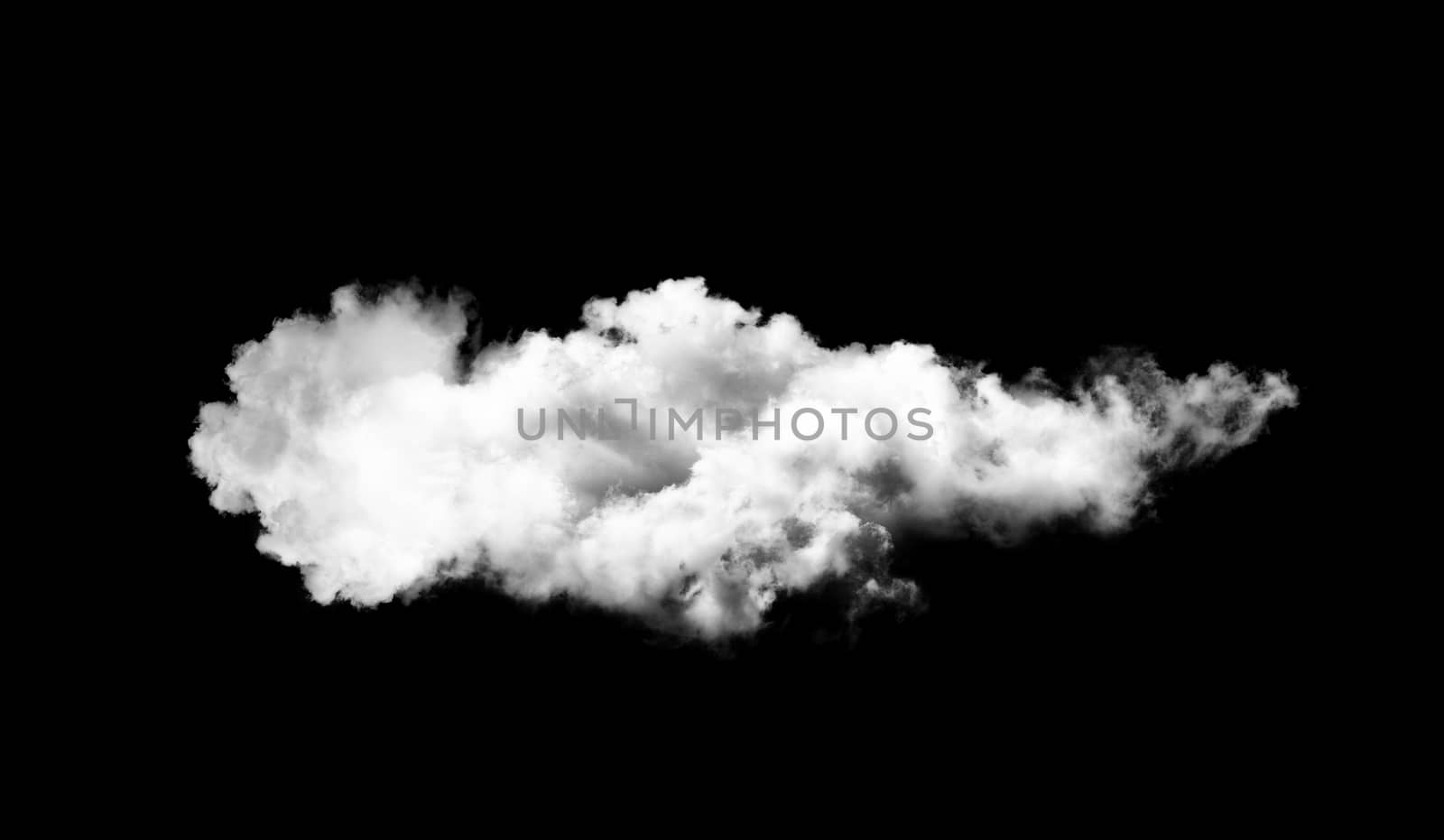 strange cloud on black background