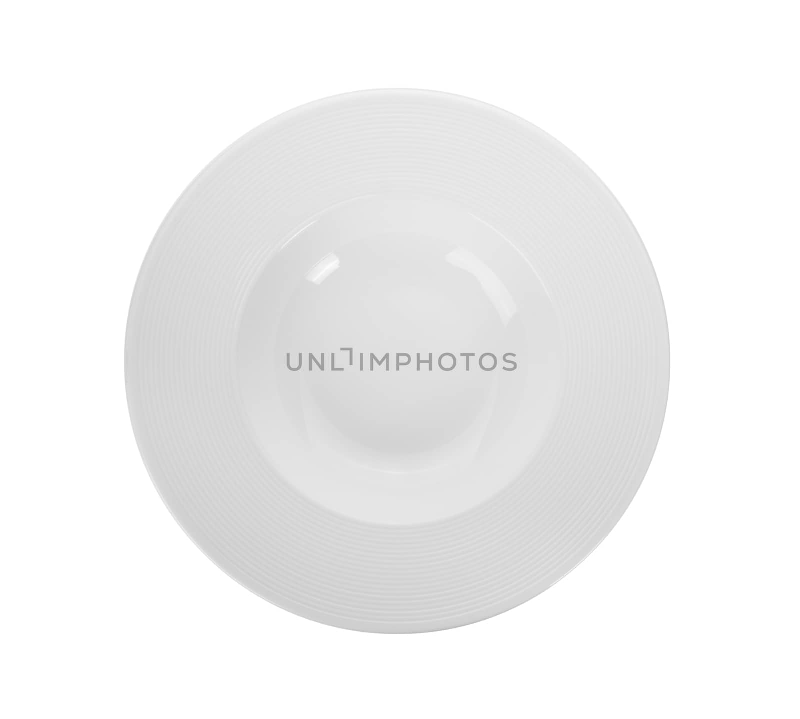 plate on white background. top view by sommai