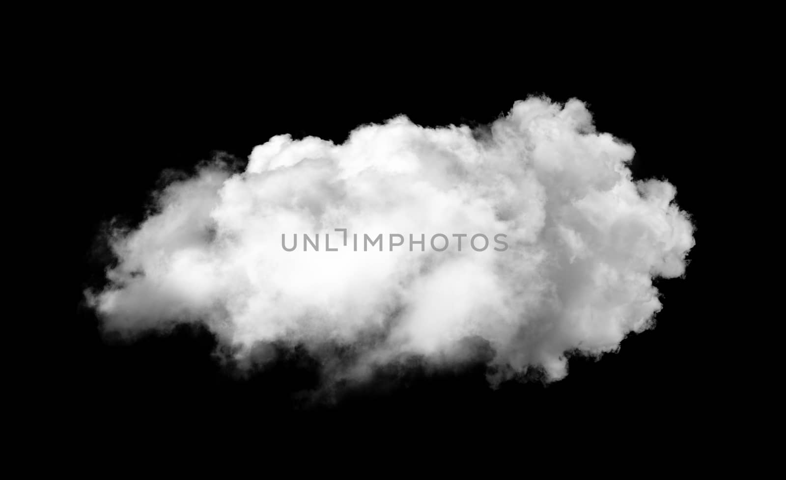 strange white cloud on black background