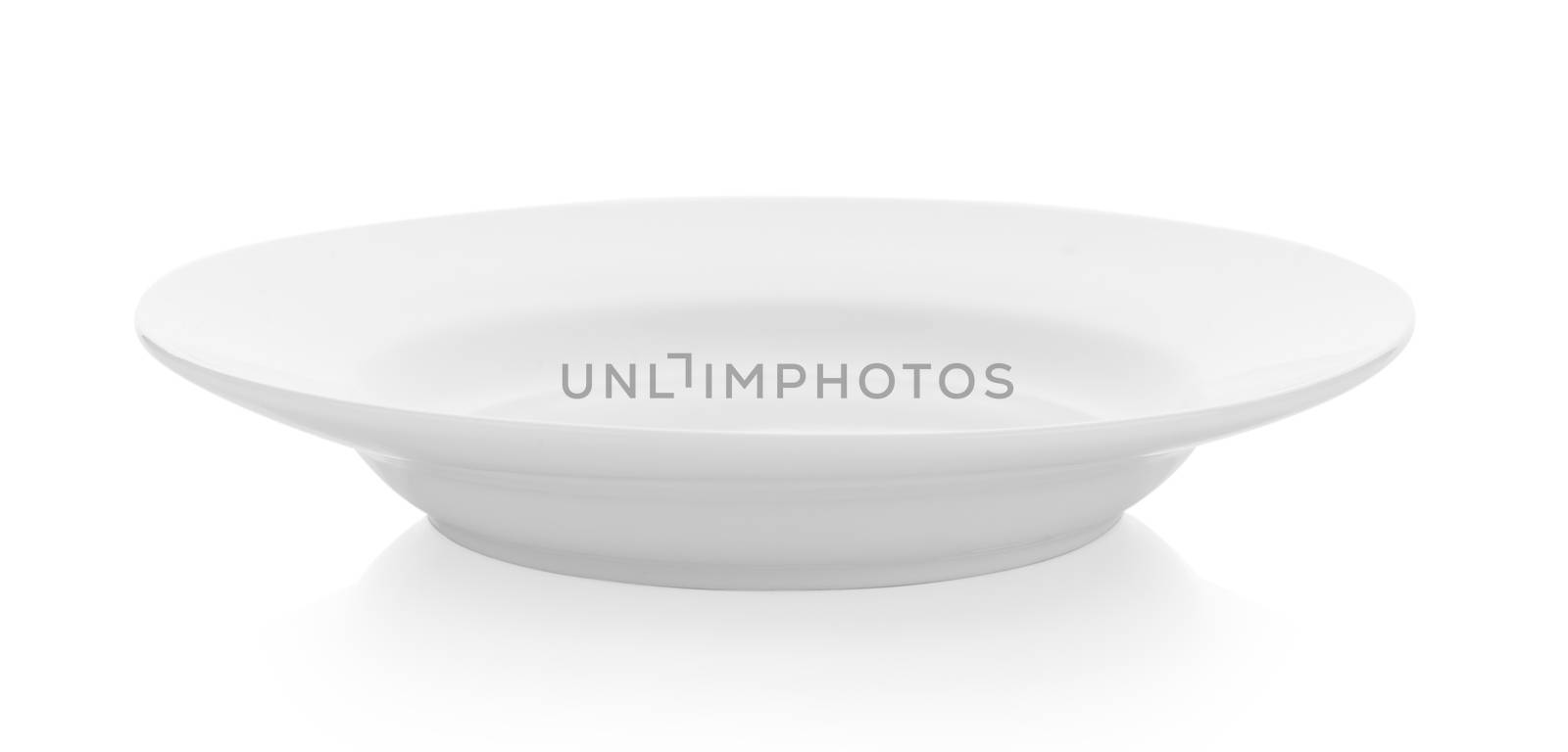 white ceramic plate isolated on white background by sommai
