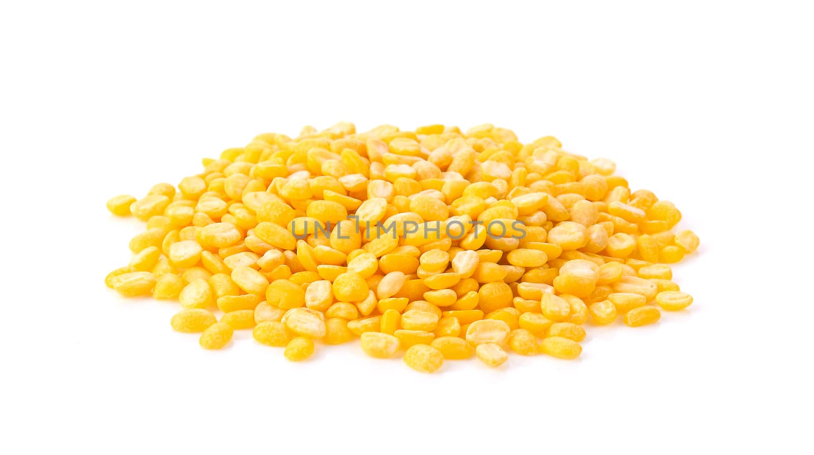 Green beans seeds isolated on white background. top view