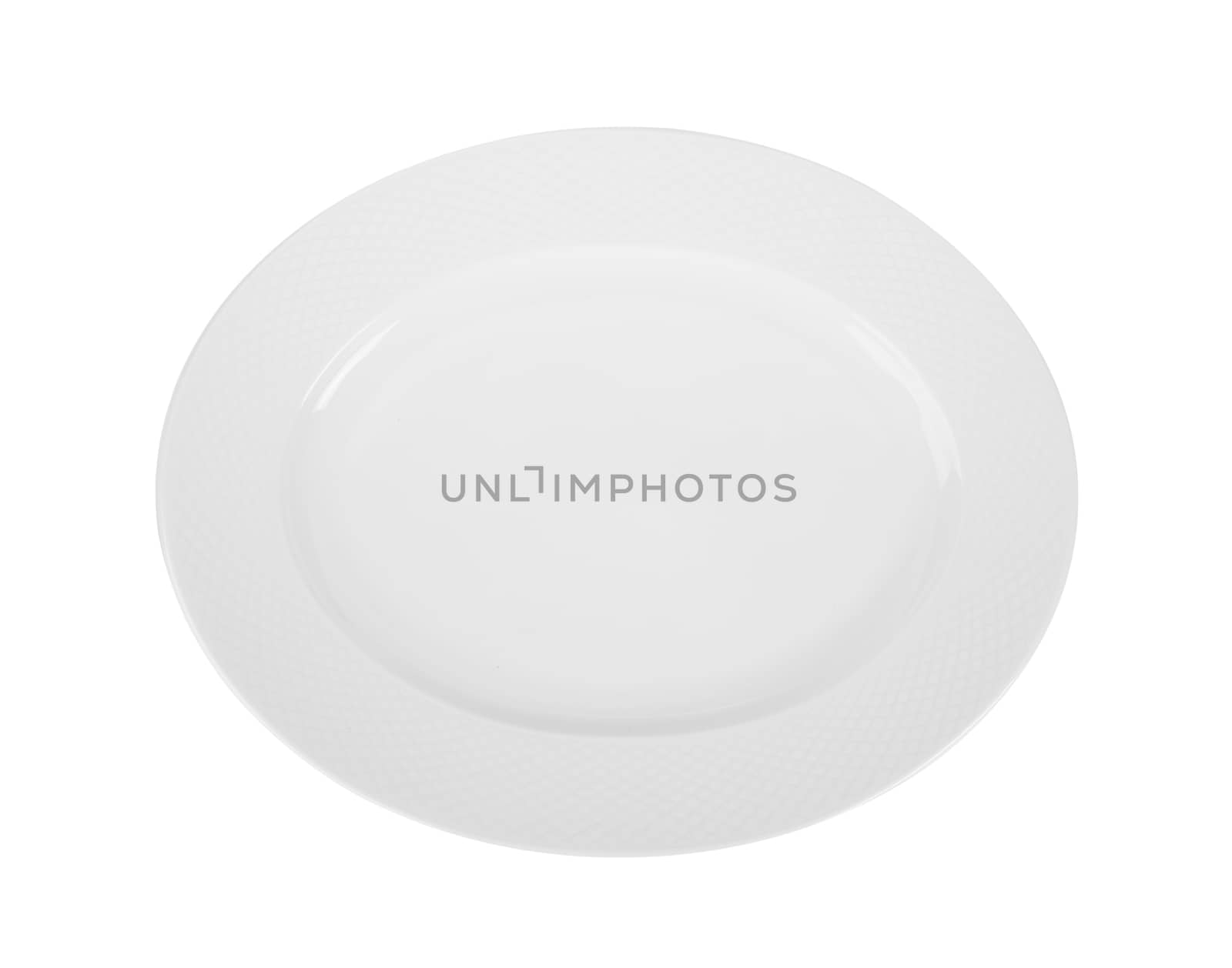 plate on white background. top view by sommai