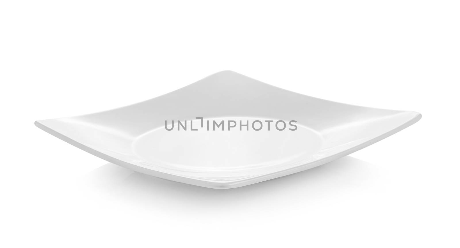 white dish on white background by sommai