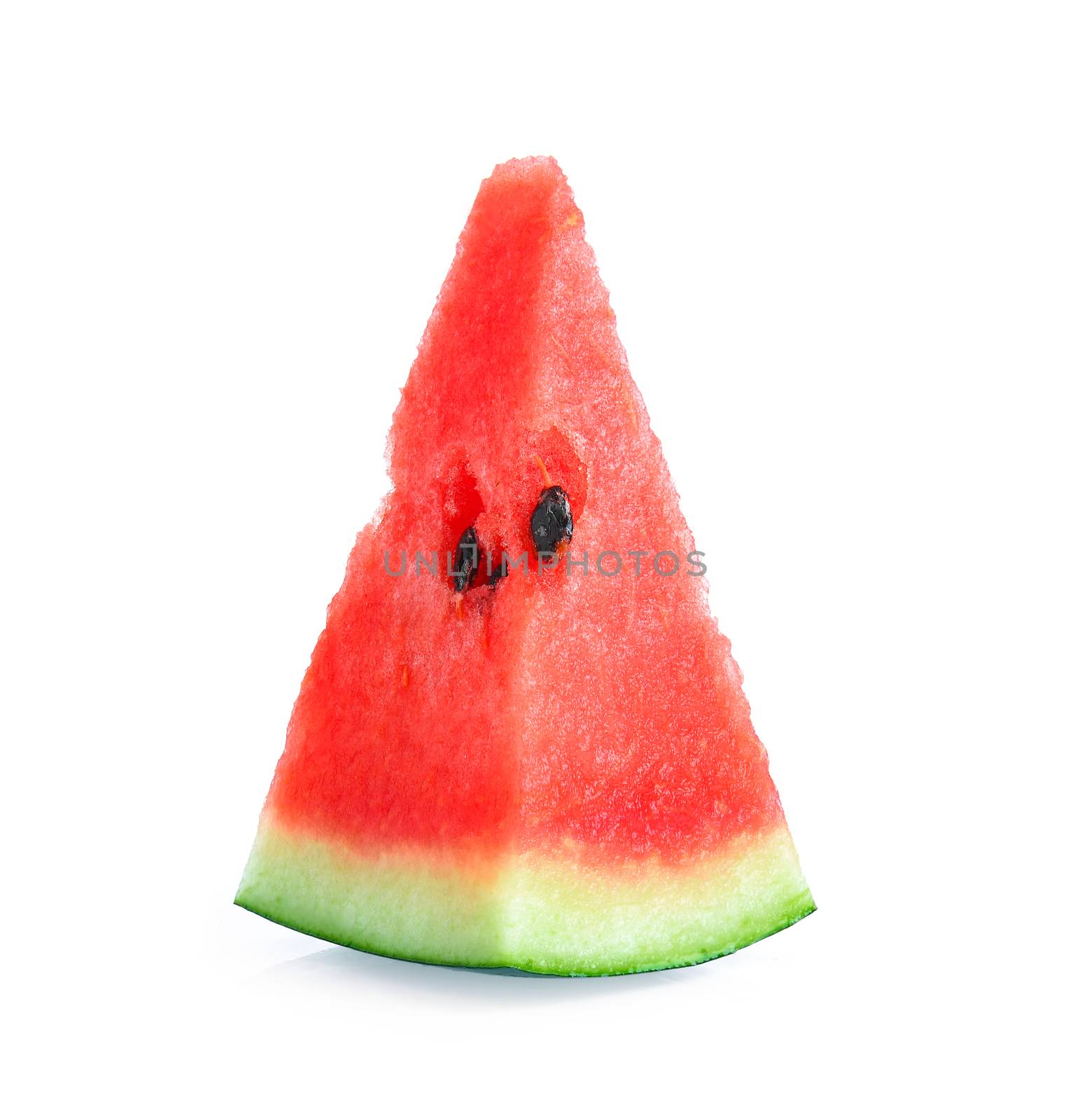 Sliced of watermelon isolated on white background. by sommai