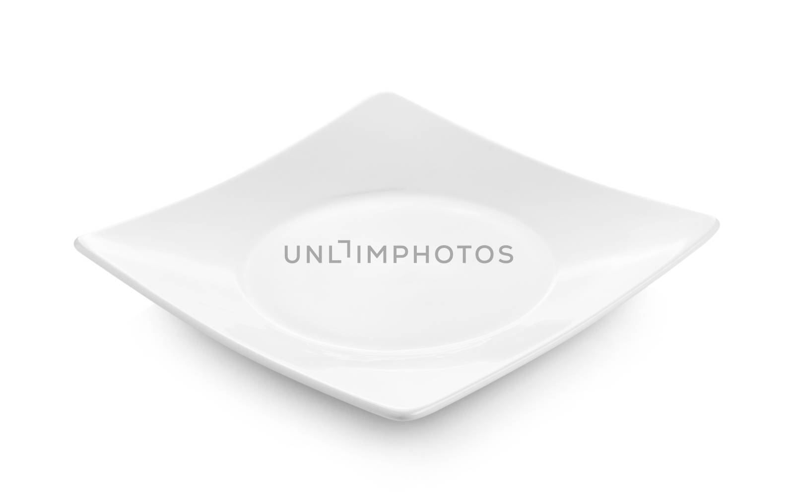 white dish on white background by sommai