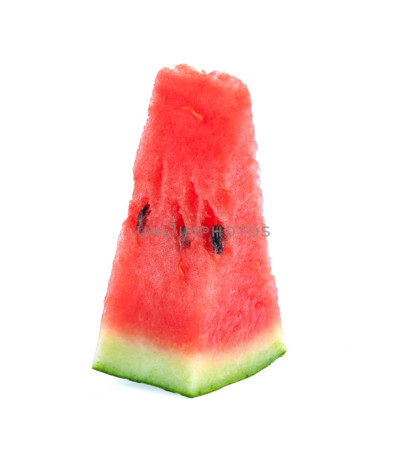 Sliced of watermelon isolated on white background.