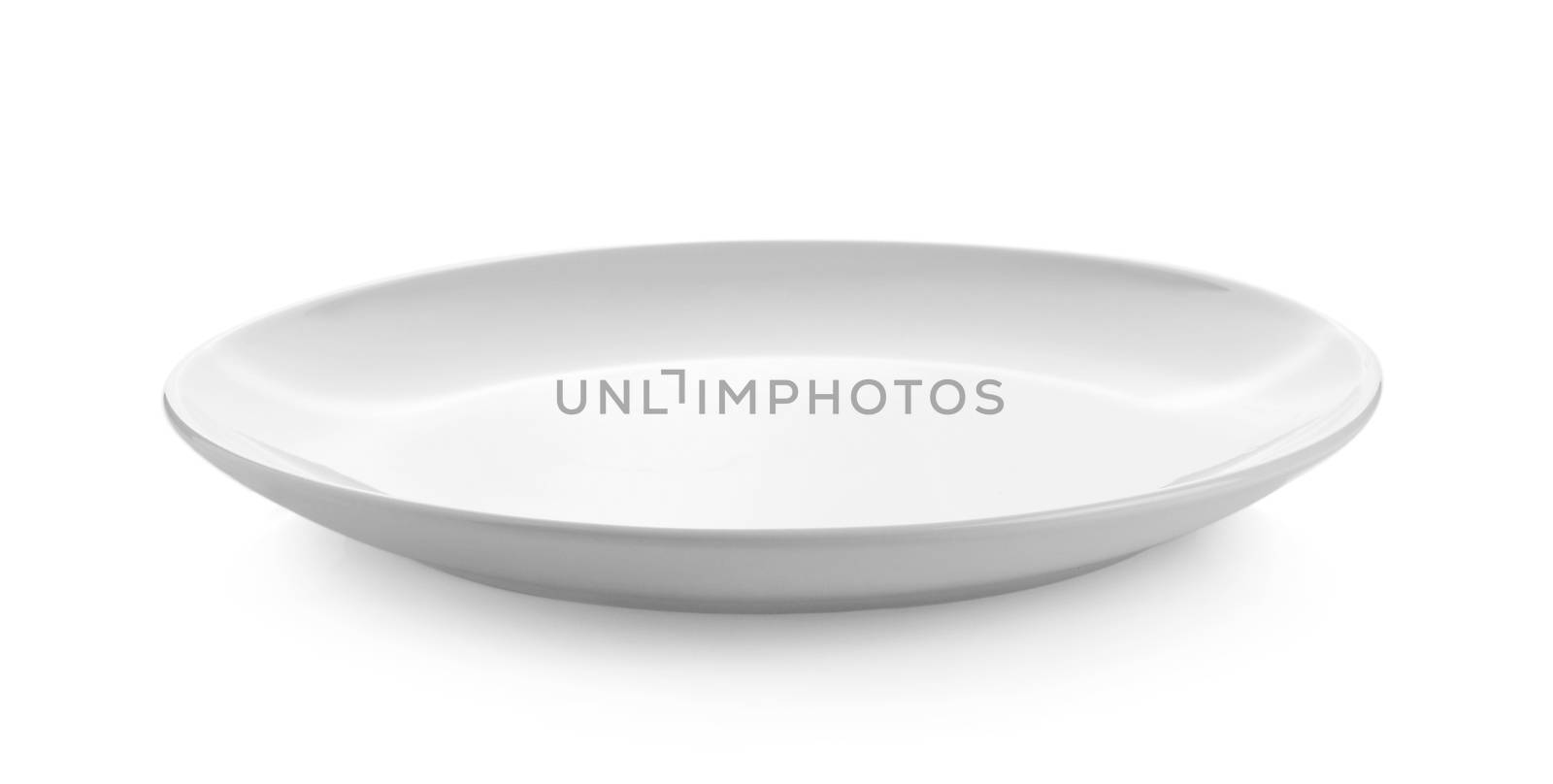 white dish on white background by sommai