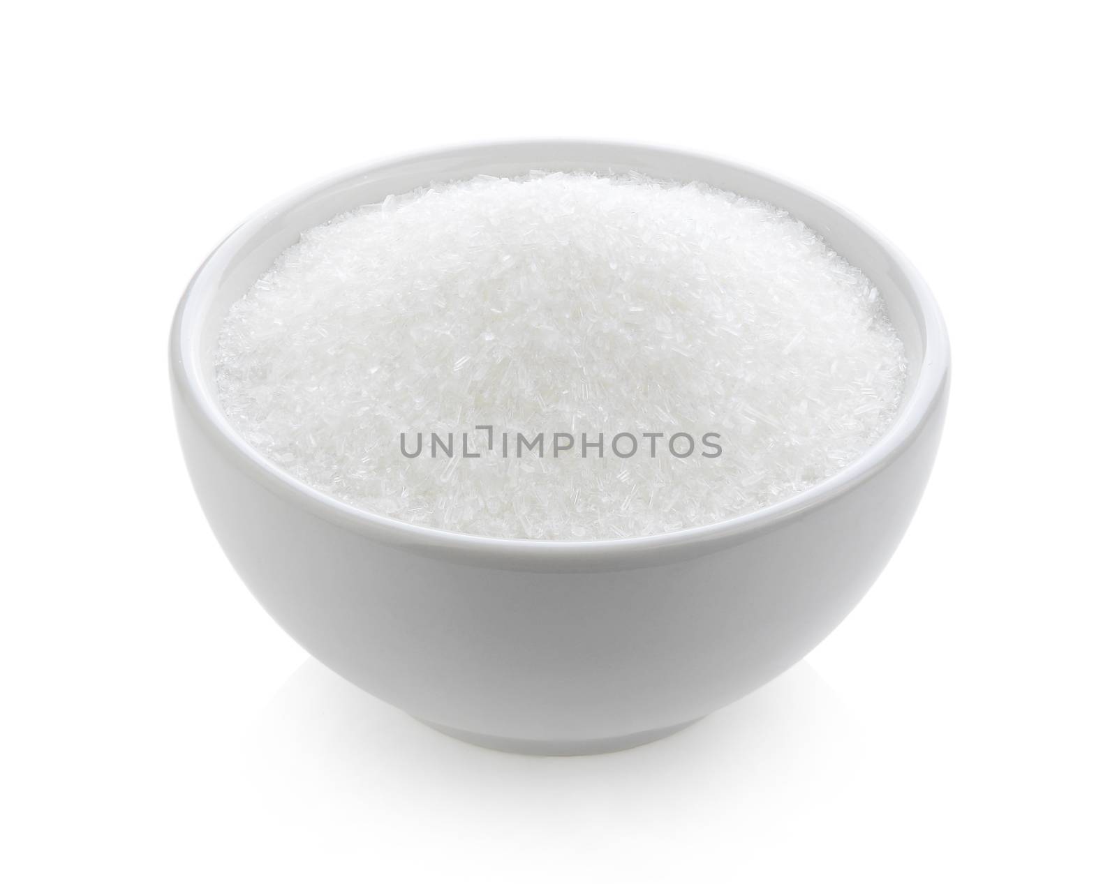 monosodium glutamate in bowl on white background by sommai