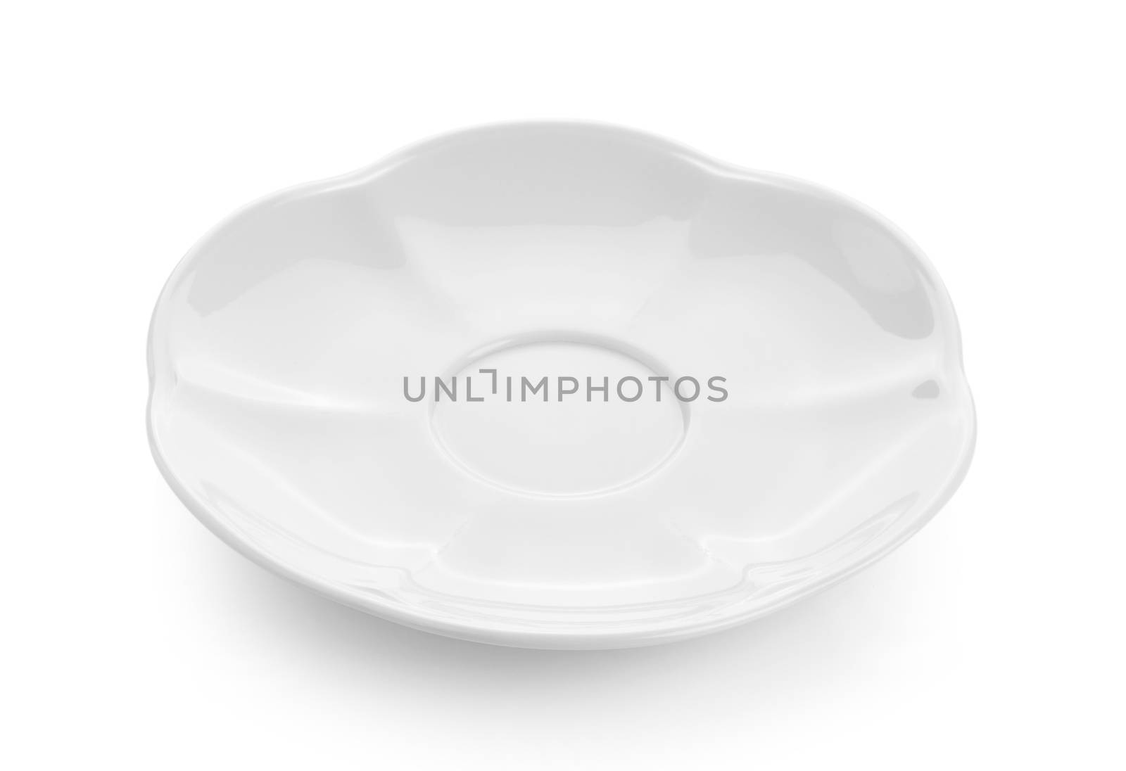 white dish isolated on white background