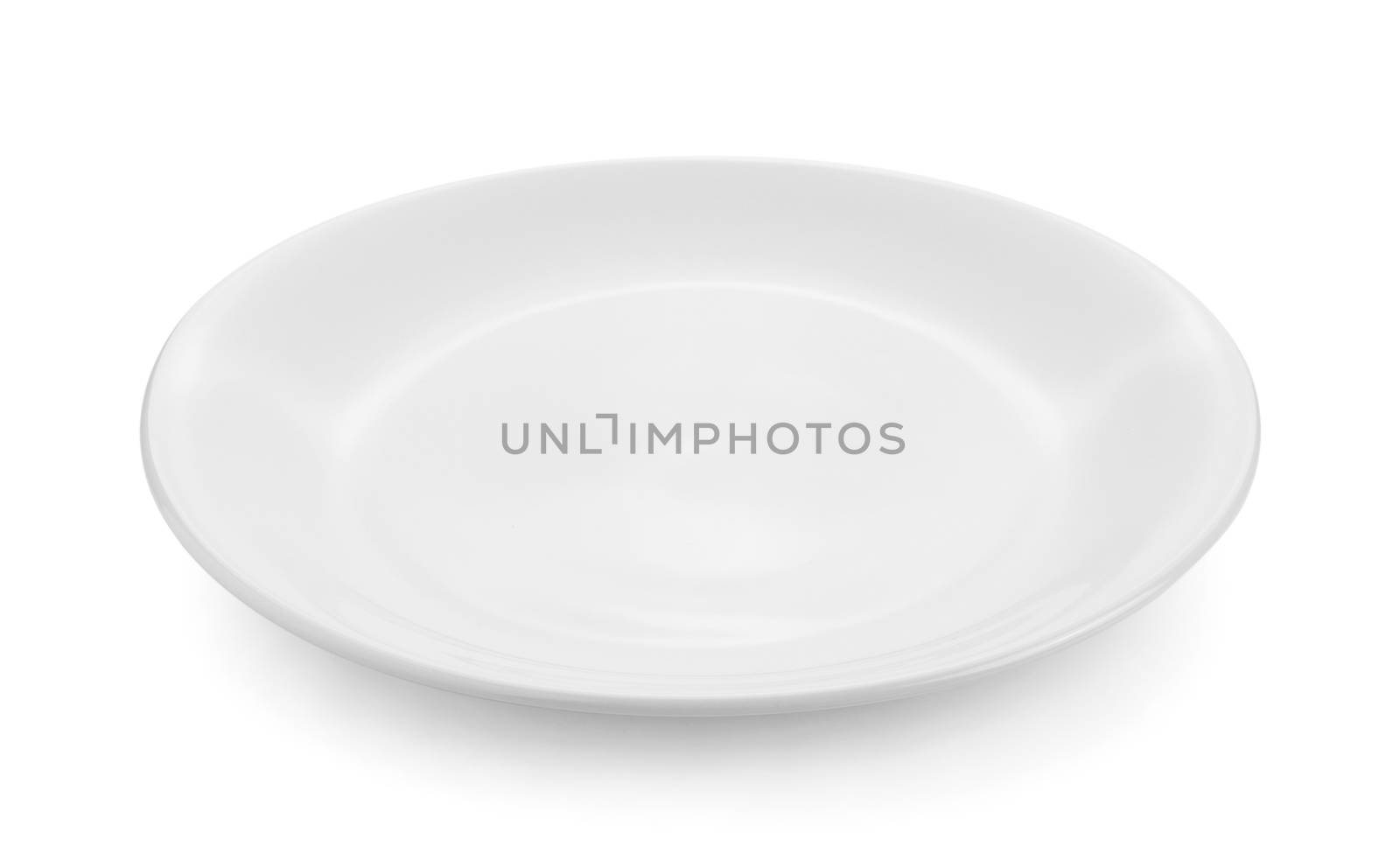 empty plate isolated on white background