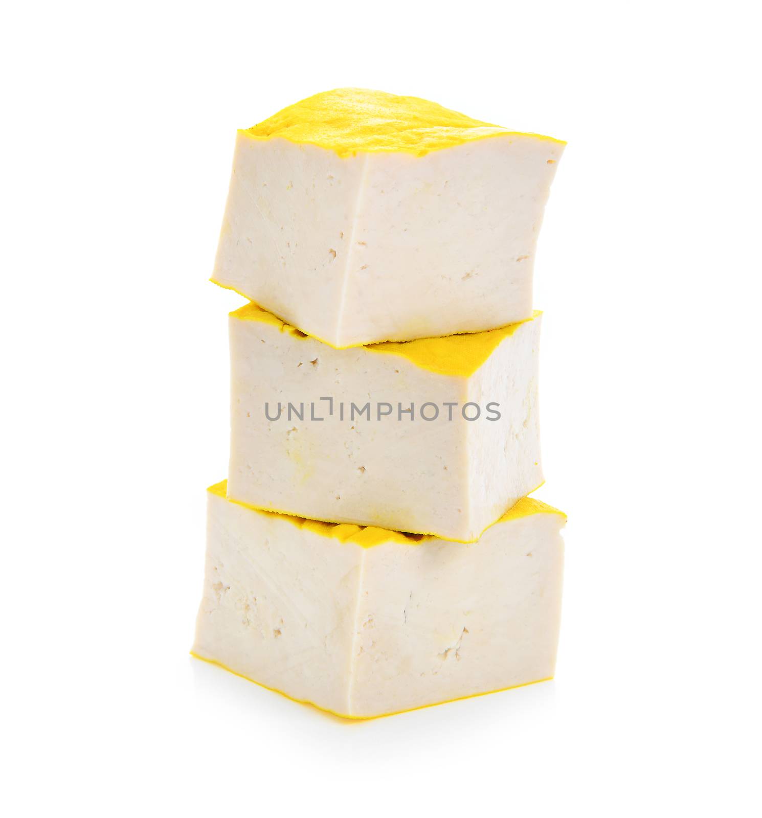 tofu on White background