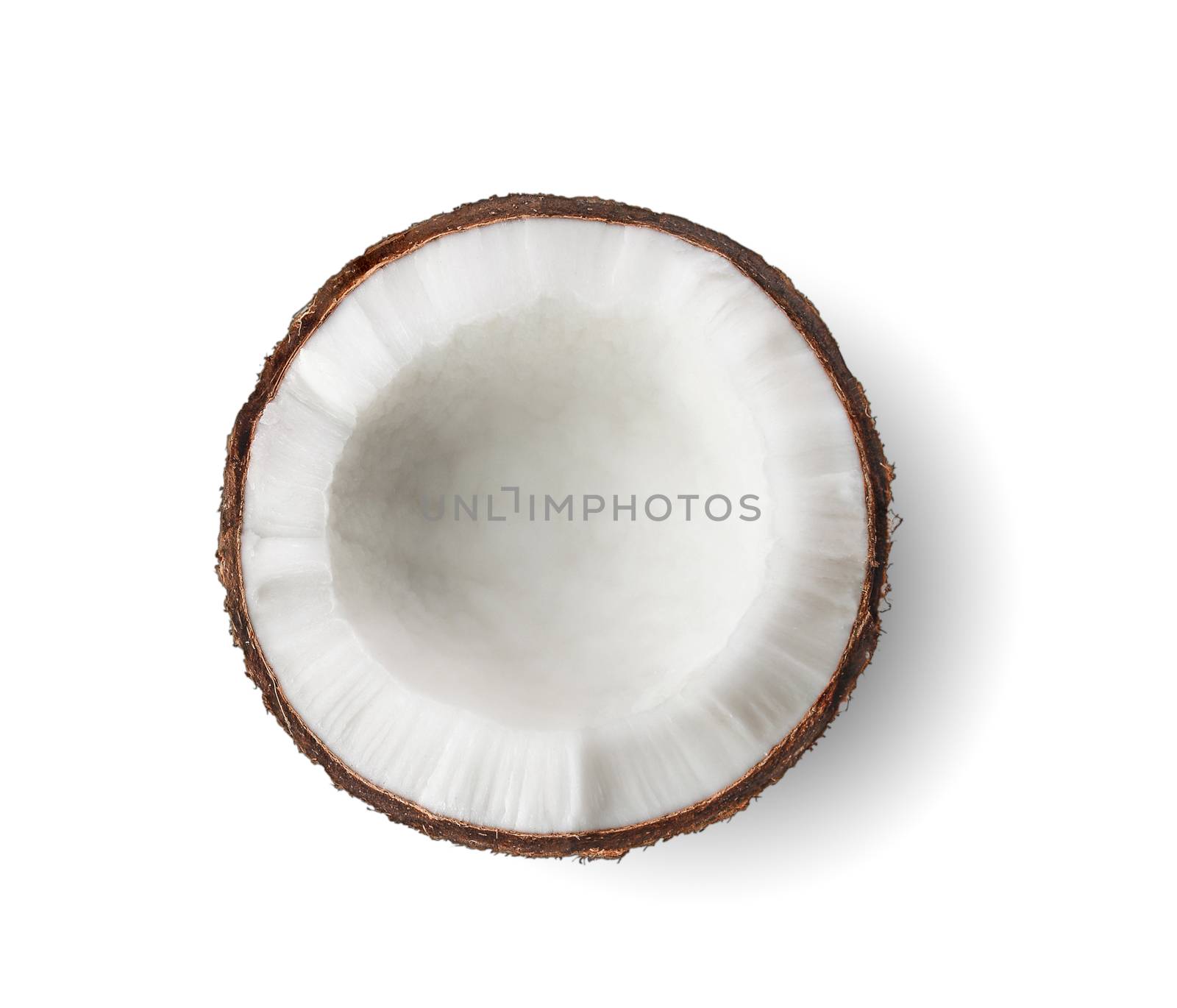 Coconut with chadow isolated on white background by sommai