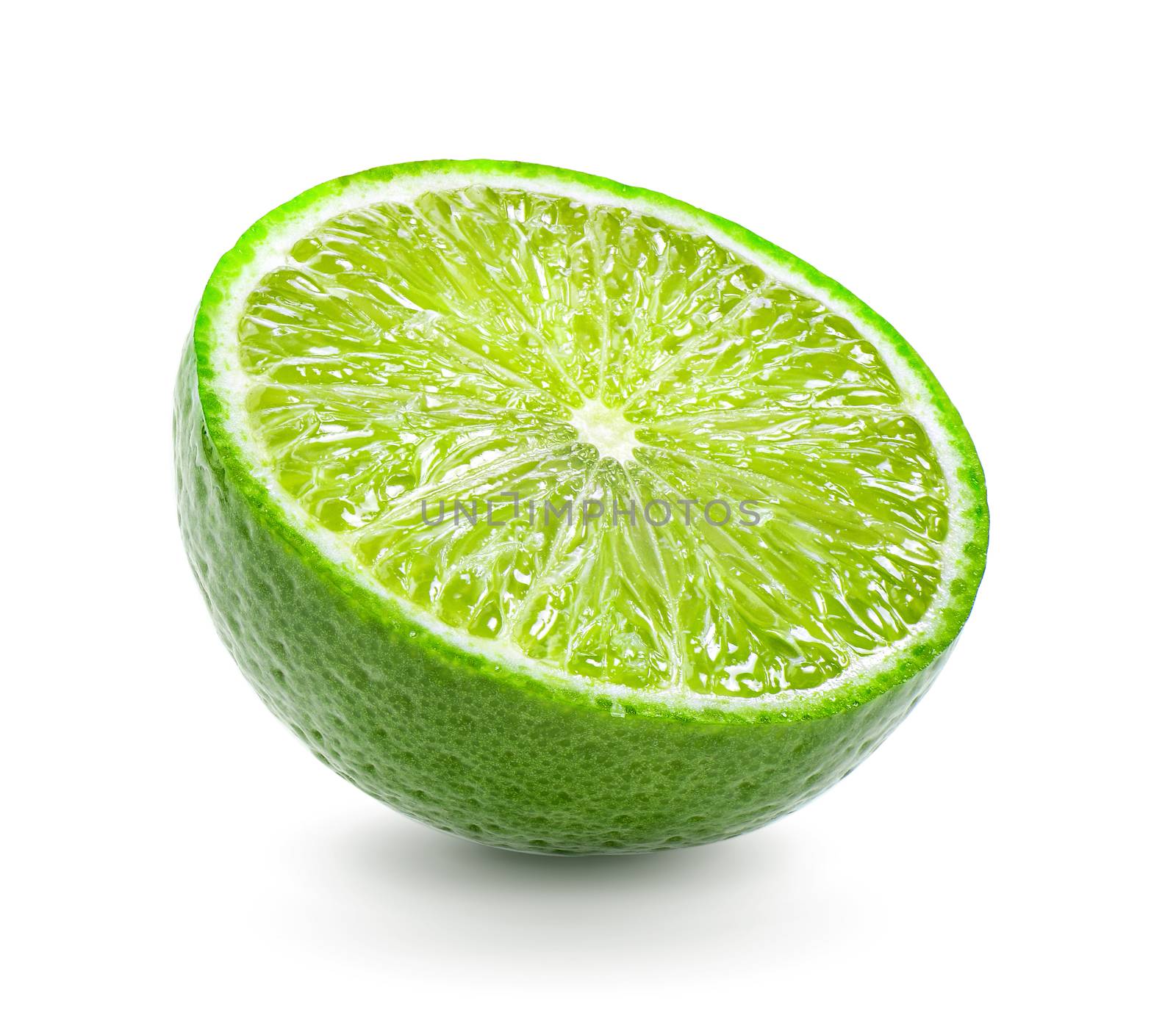 Lime cut isolated on white background by sommai