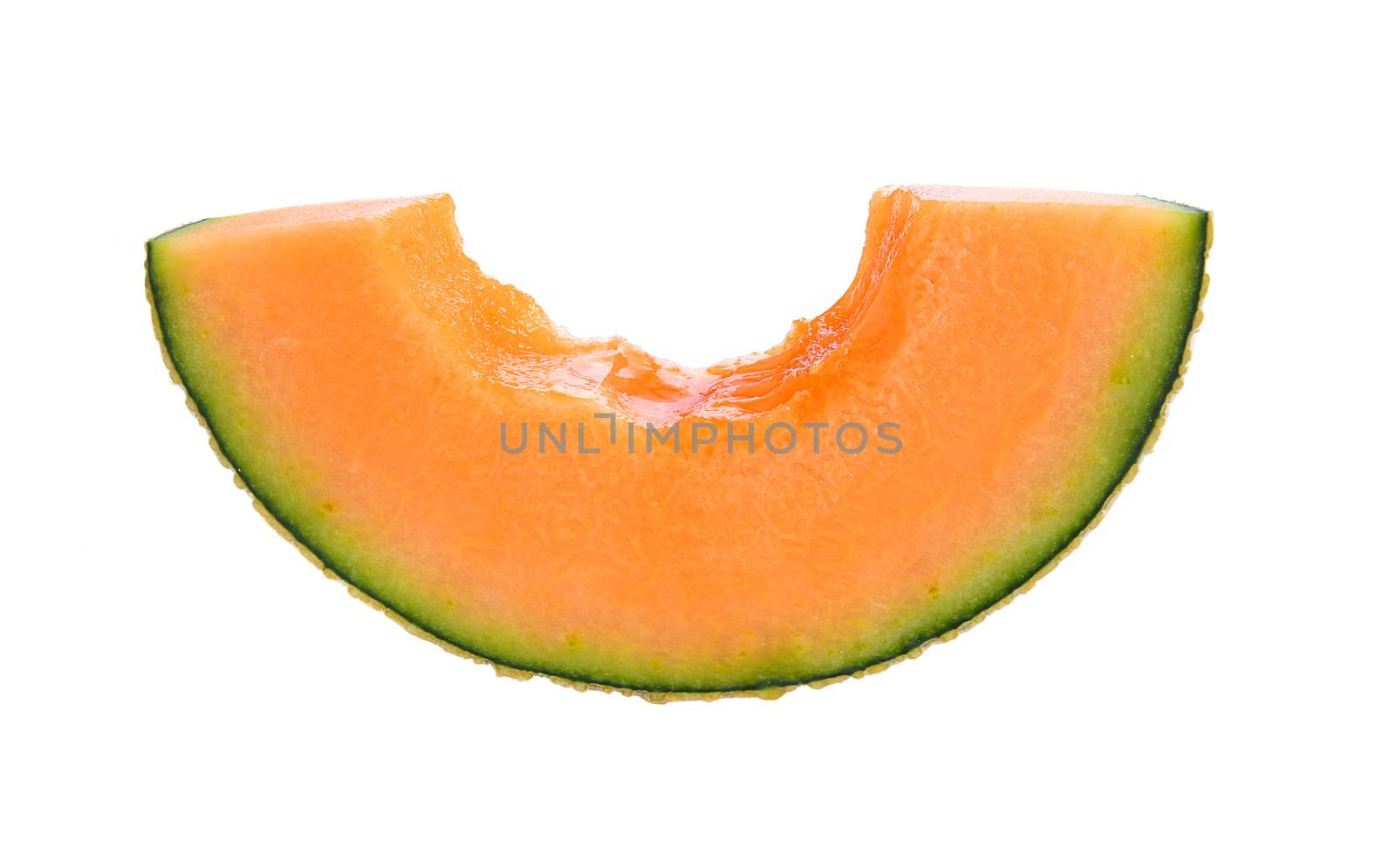 cantaloupe melon isolated on white background by sommai