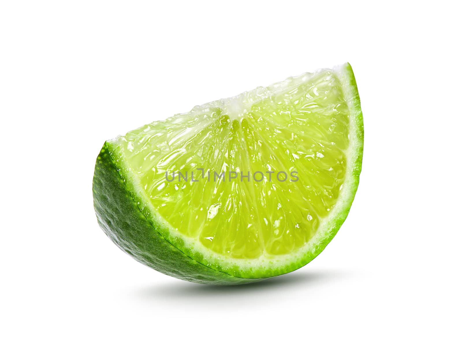 Lime cut isolated on white background by sommai