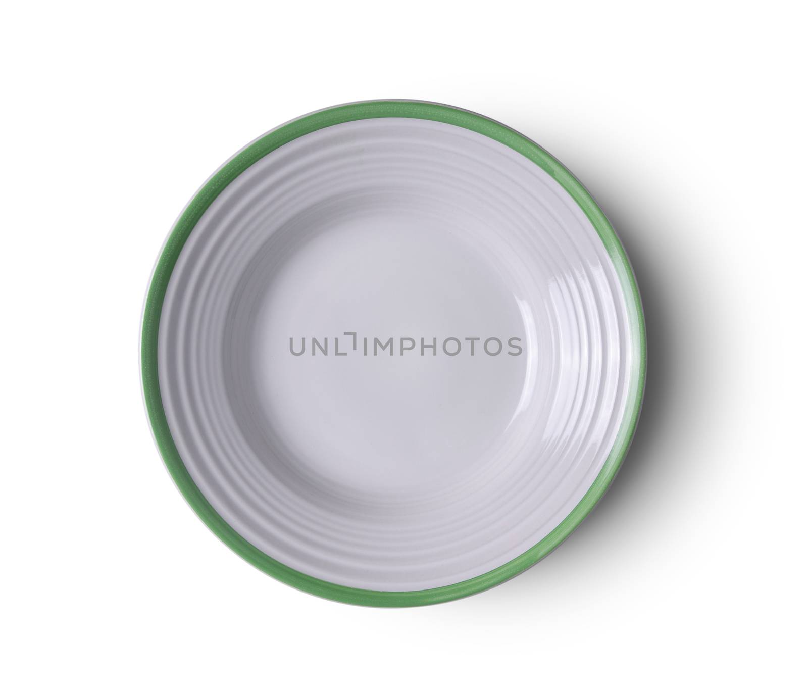 plate on white background