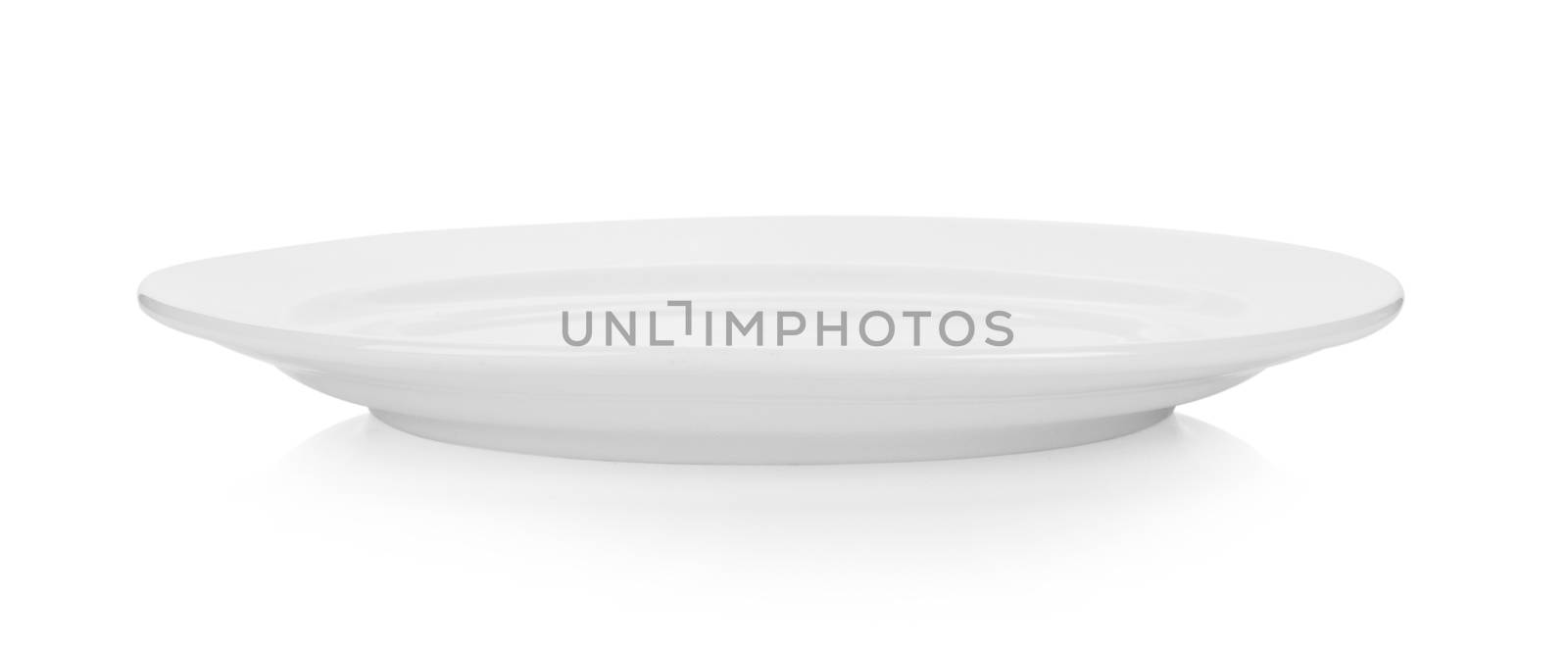 ceramic white plate isolated on white background