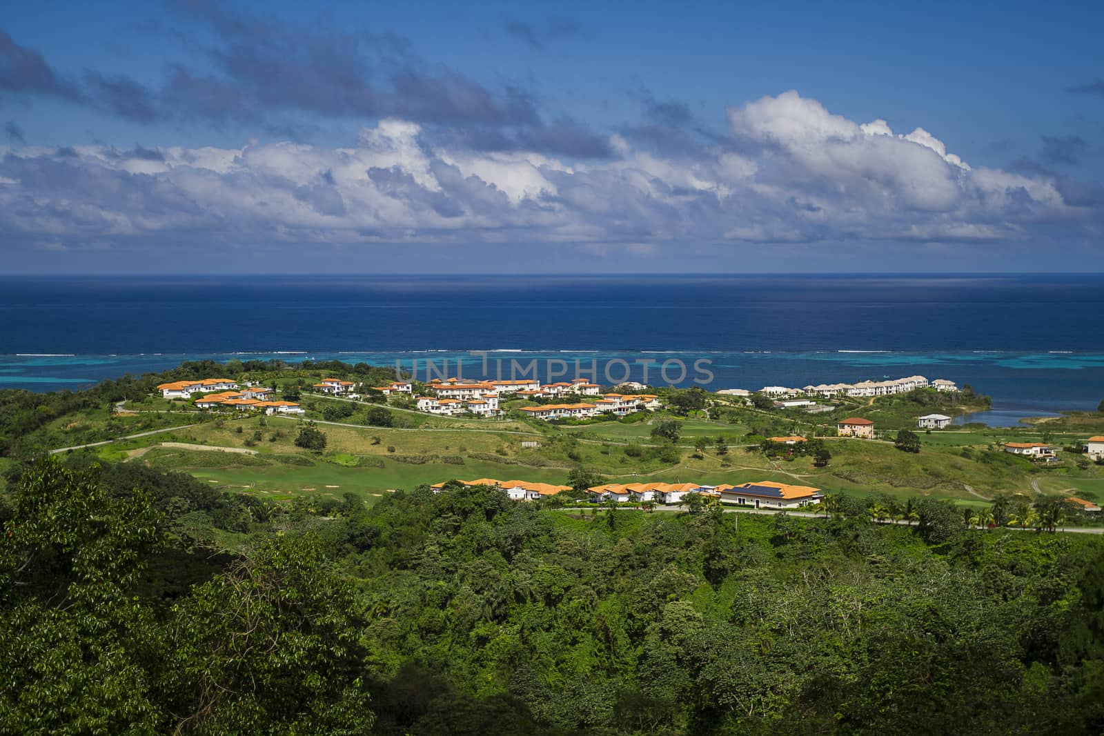 Large private rich village on the island of Roatan