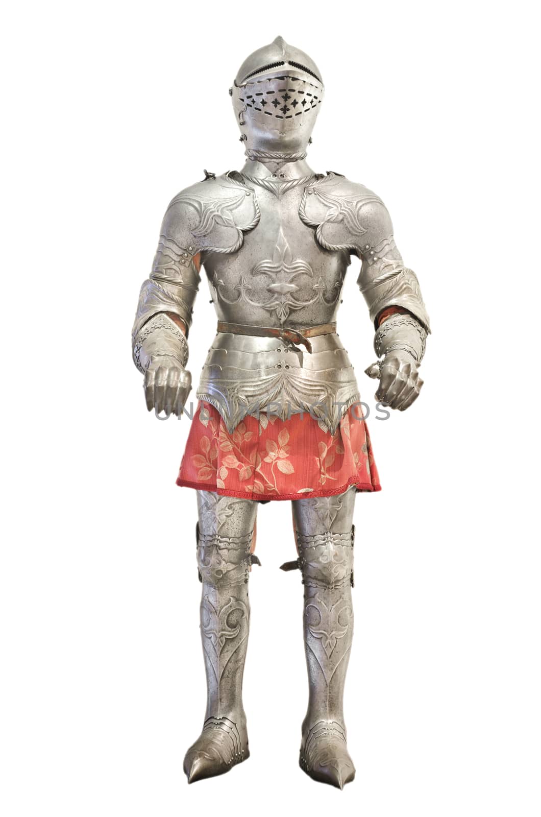 Medieval knight armour over white isolated background by HERRAEZ