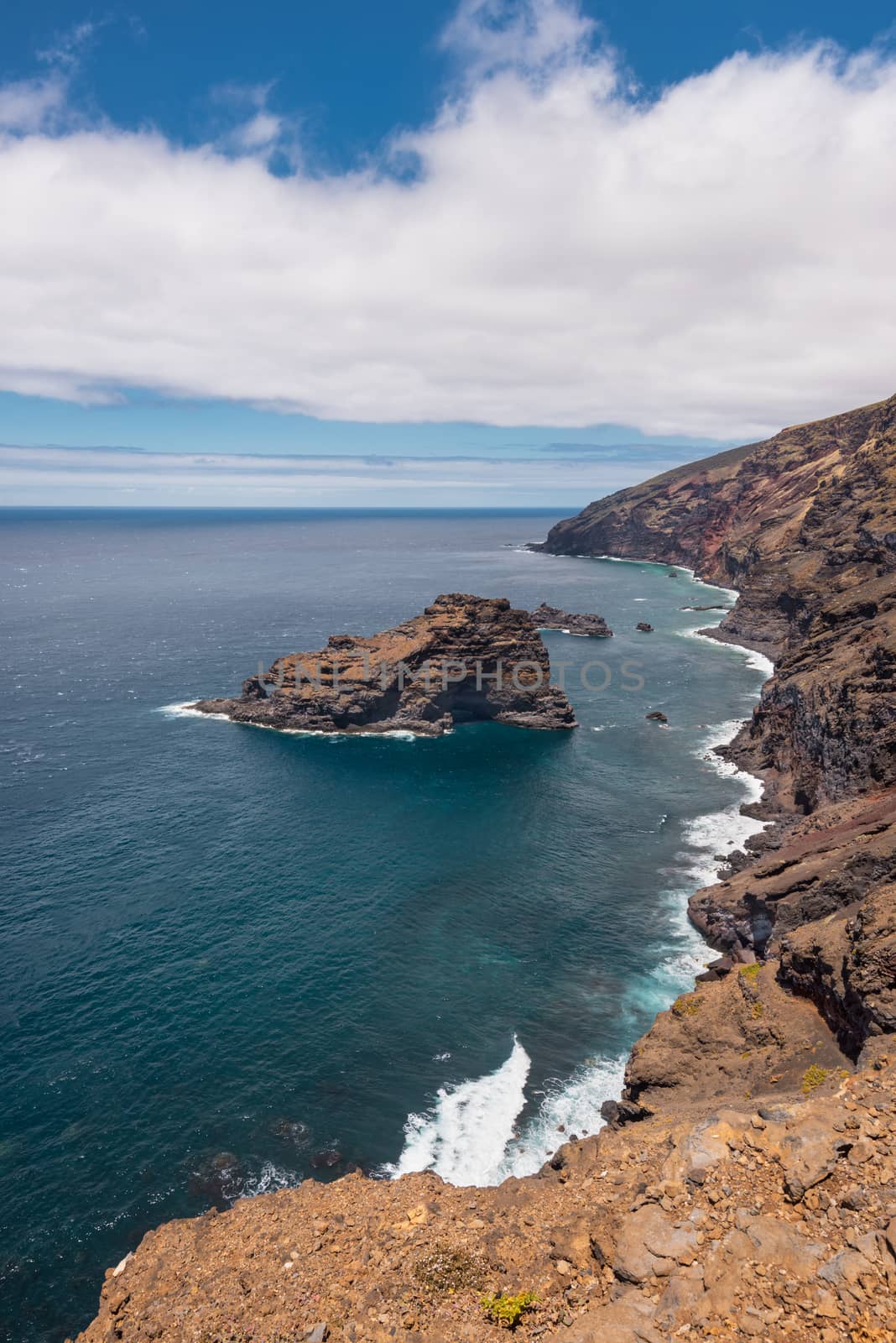 Bujaren coastline in volcanic landscape, La Palma, Canary island by HERRAEZ
