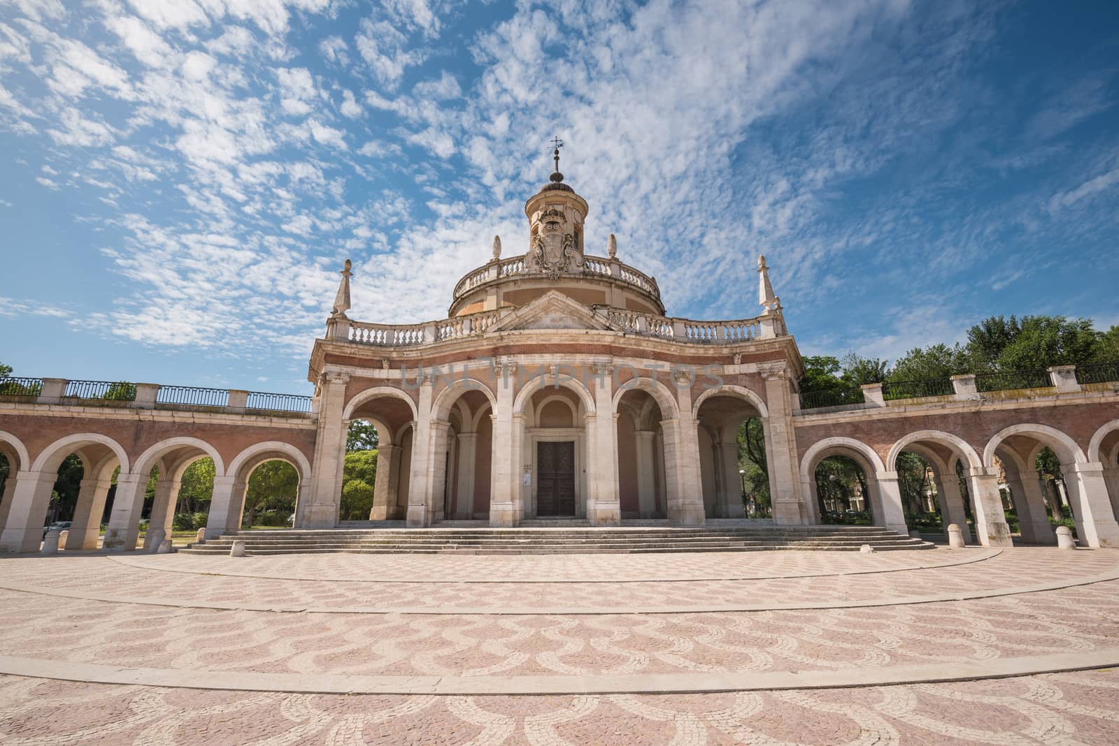 Aranjuez famous landmark, San Antonio de Padua church, Madrid, Spain.