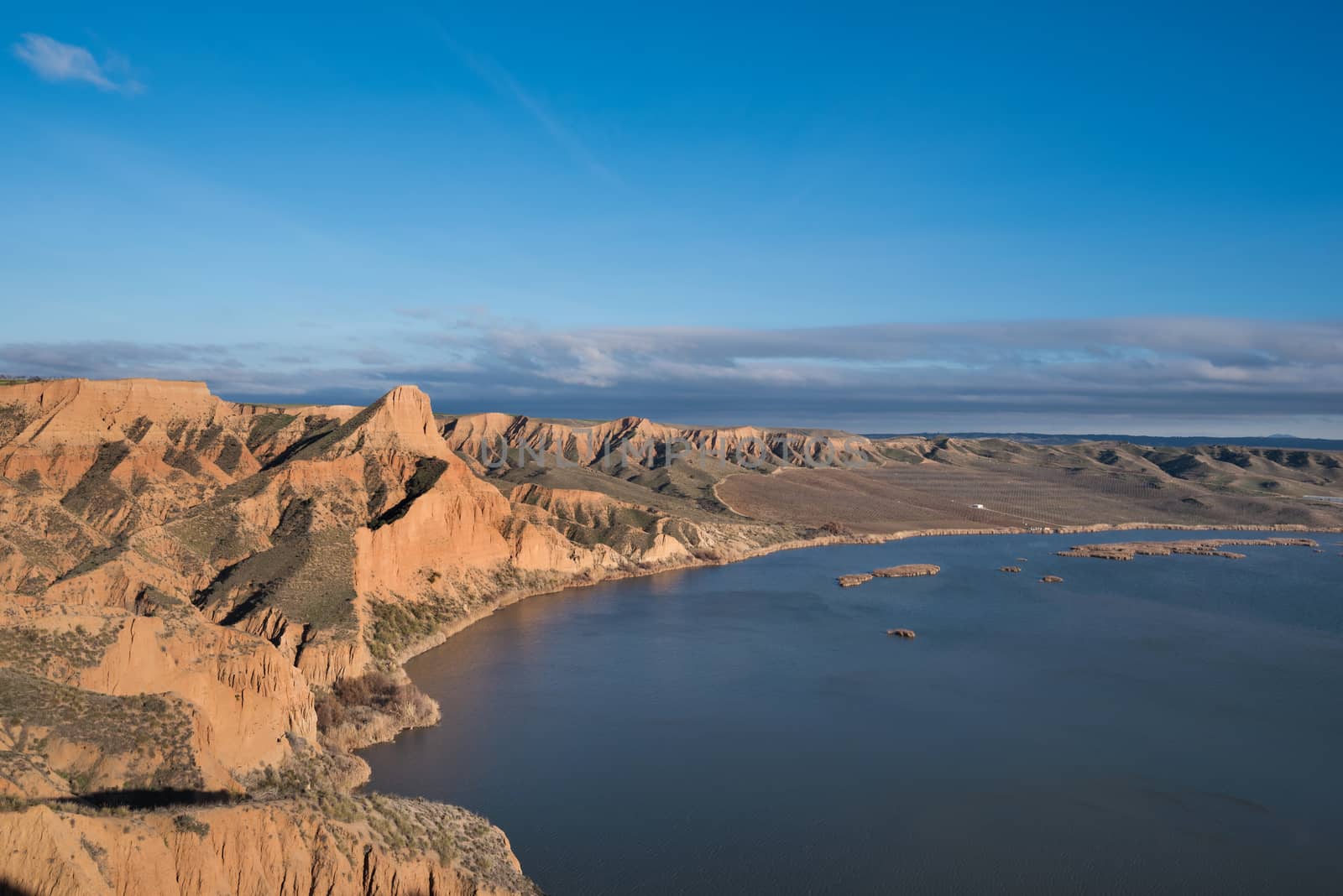 Barrancas de Burujon. Eroded landscape in ntarural park in Toledo, Castilla la Mancha, Spain. by HERRAEZ