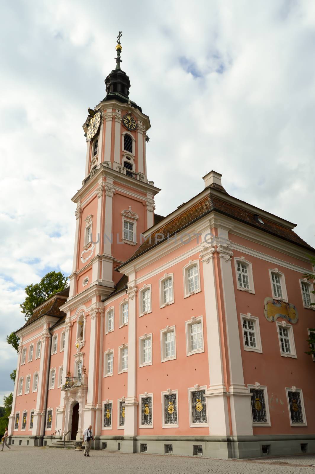 View of the basilica of Birnau in Uhldingen in Baden Württemberg on Lake Constance in Germany