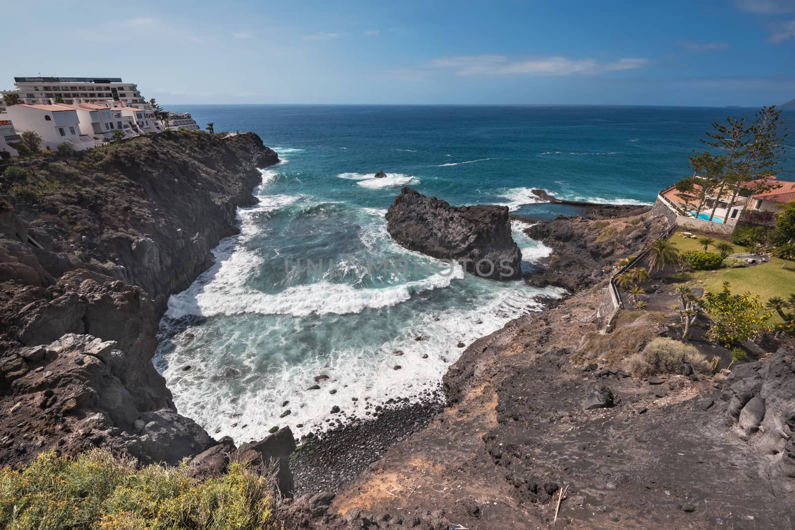 Bay of Puerto Santiago, Tenerife , Canary islands, Spain. by HERRAEZ