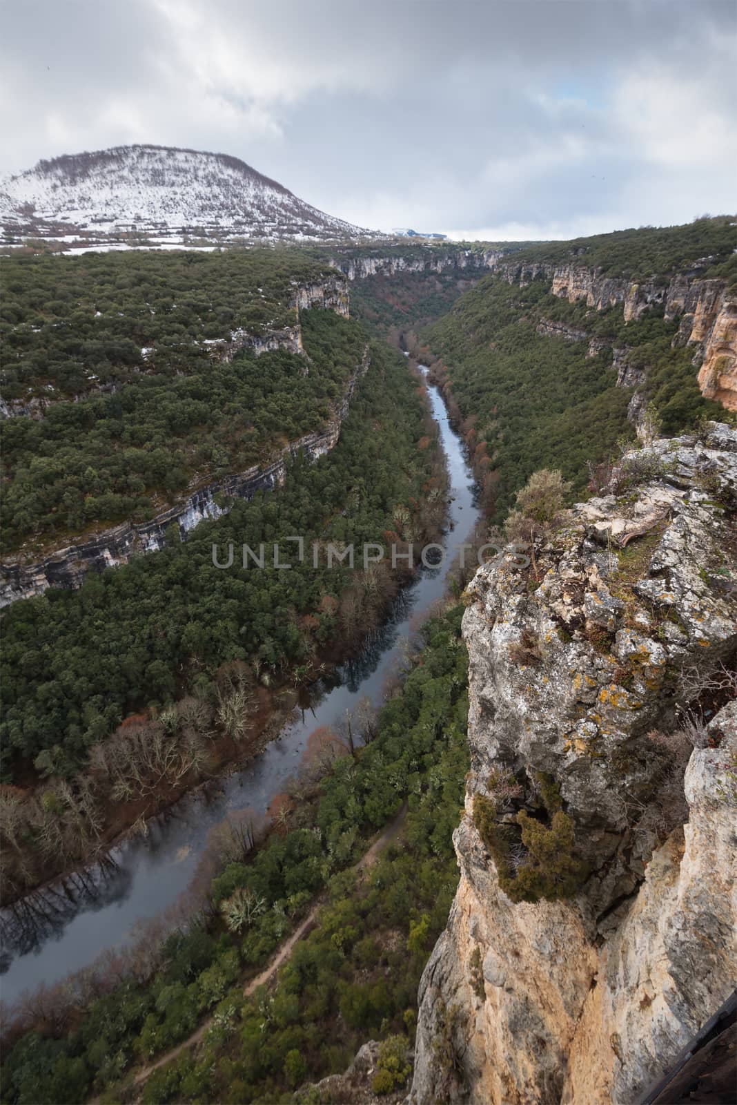 Scenic landscape of Ebro river canyon in Burgos, Castilla y Leon by HERRAEZ