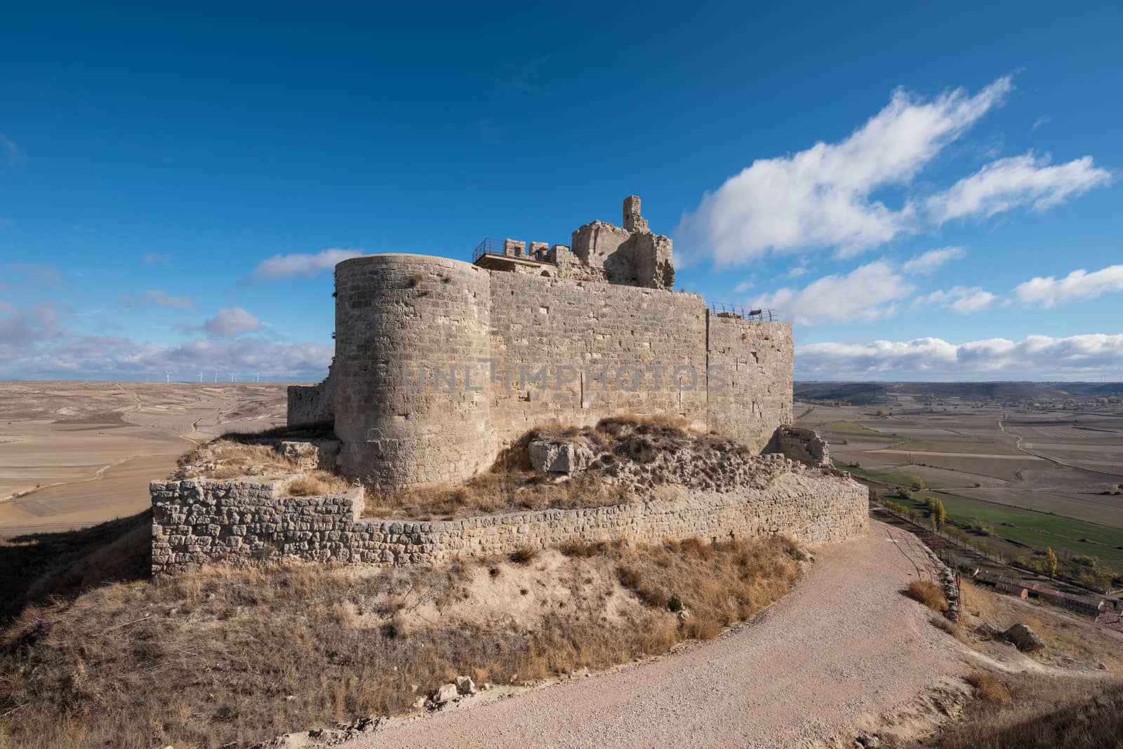 Ruins of the ancient medieval castle of Castrojeriz, Burgos province, Spain. by HERRAEZ