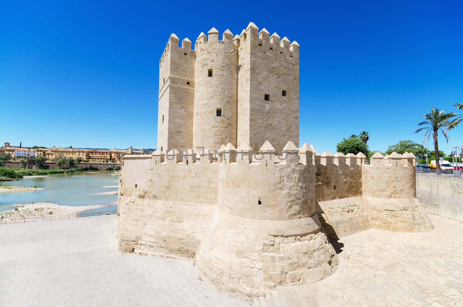 Calahorra tower, famous landmark in Cordoba, Andalusia, Spain.