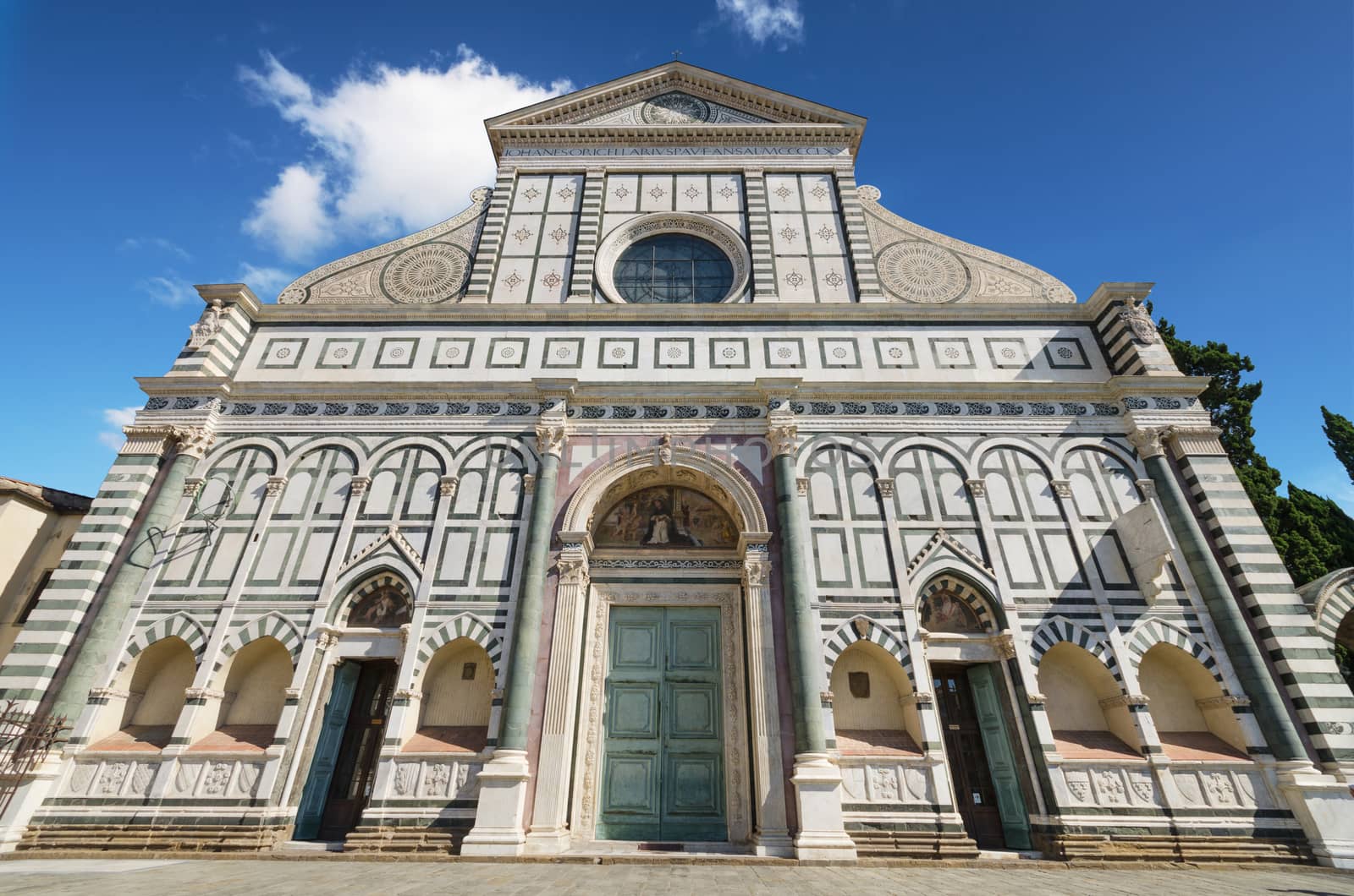 Facade of famous landmark in Florence, Santa Maria Novella churc by HERRAEZ