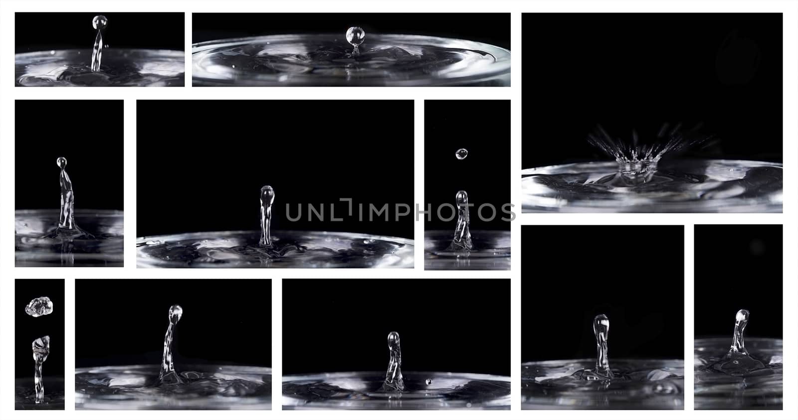 Set of water drops