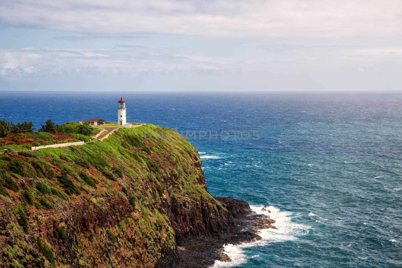 Kilauea Lighthouse on a Sunny Day, Kauai, USA