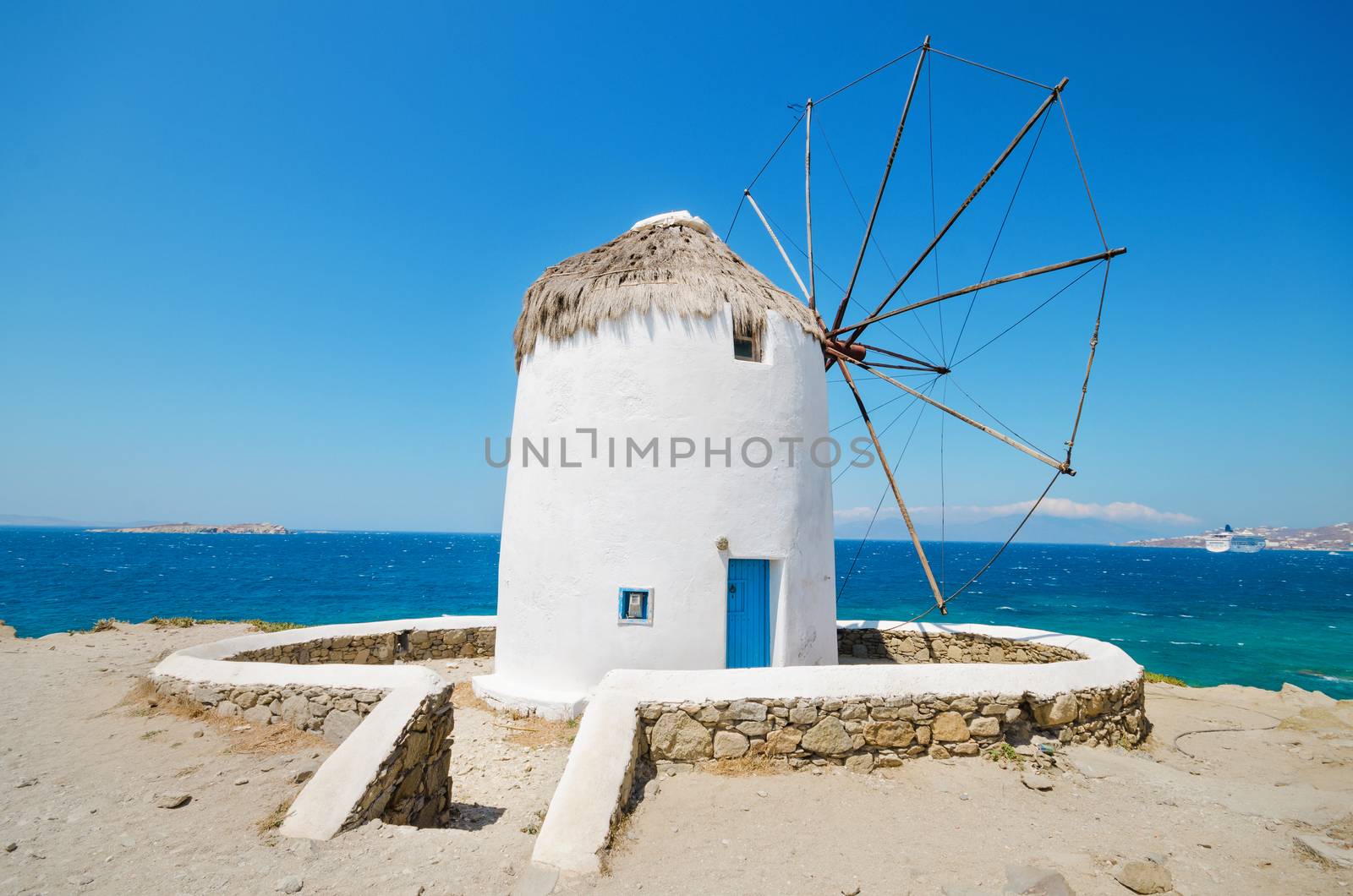 Famous Mykonos Windmill - Greek islands by HERRAEZ