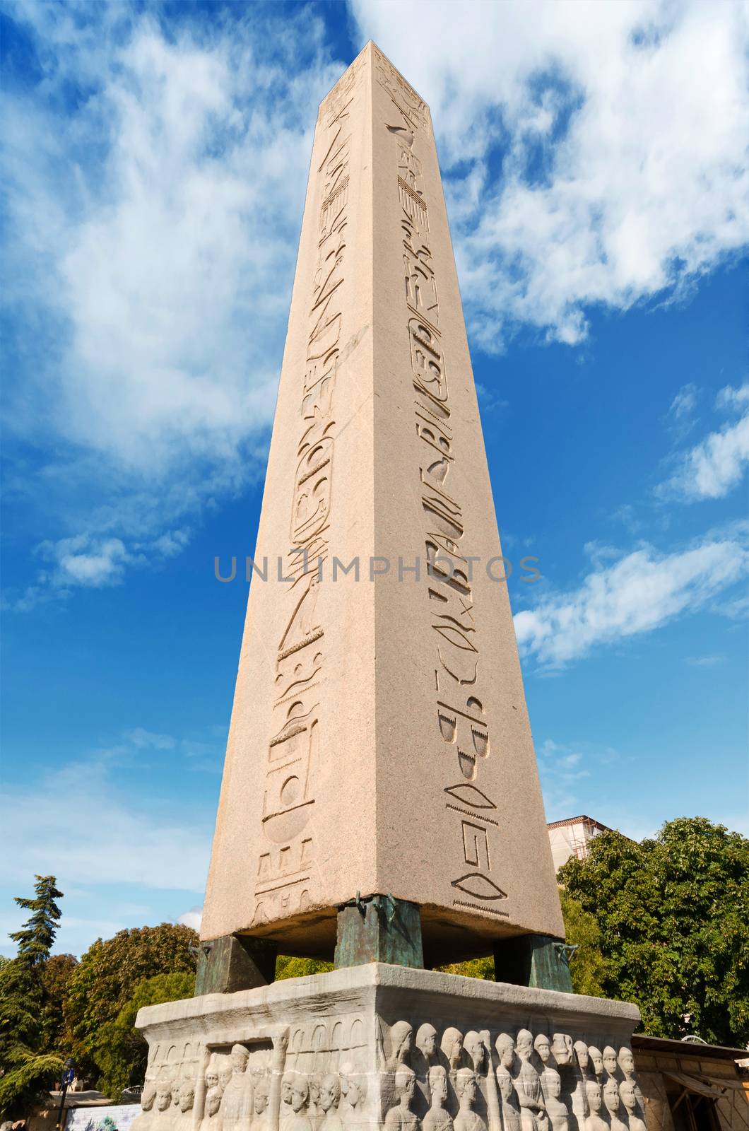 The obelisk of theodosius in Istanbul, Turkey.