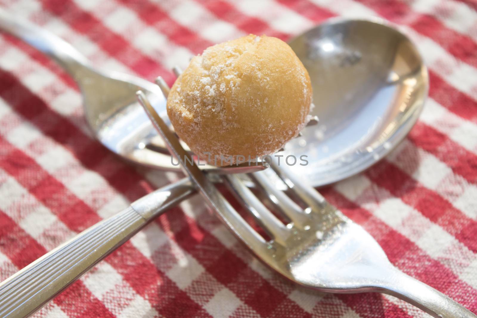 castagnole or strufoli a traditiona italian dessert made at Carnival