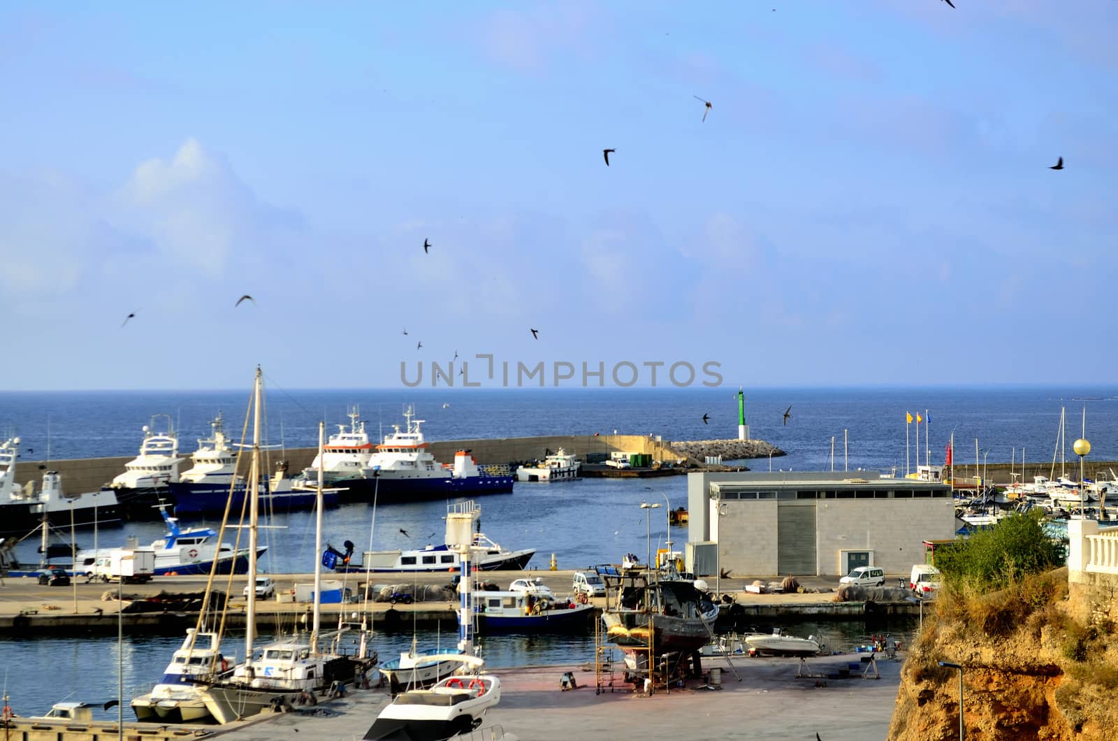 Fishing port of L'ametlla de mar located in the province of Tarragona Spain