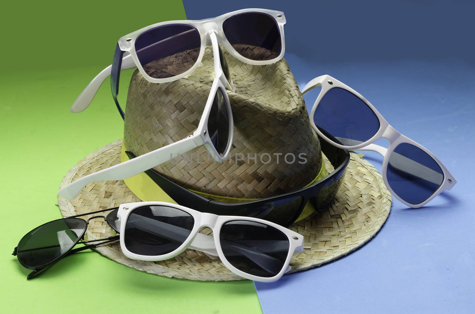 Sunglasses and hat for summer