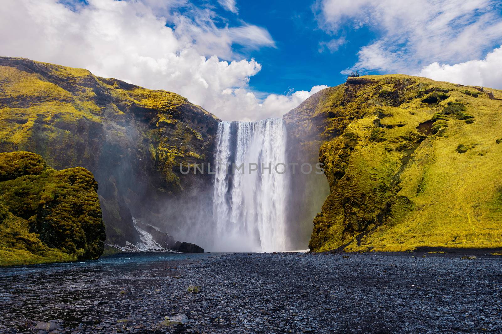 Skogafoss waterfall in Iceland. by gutarphotoghaphy