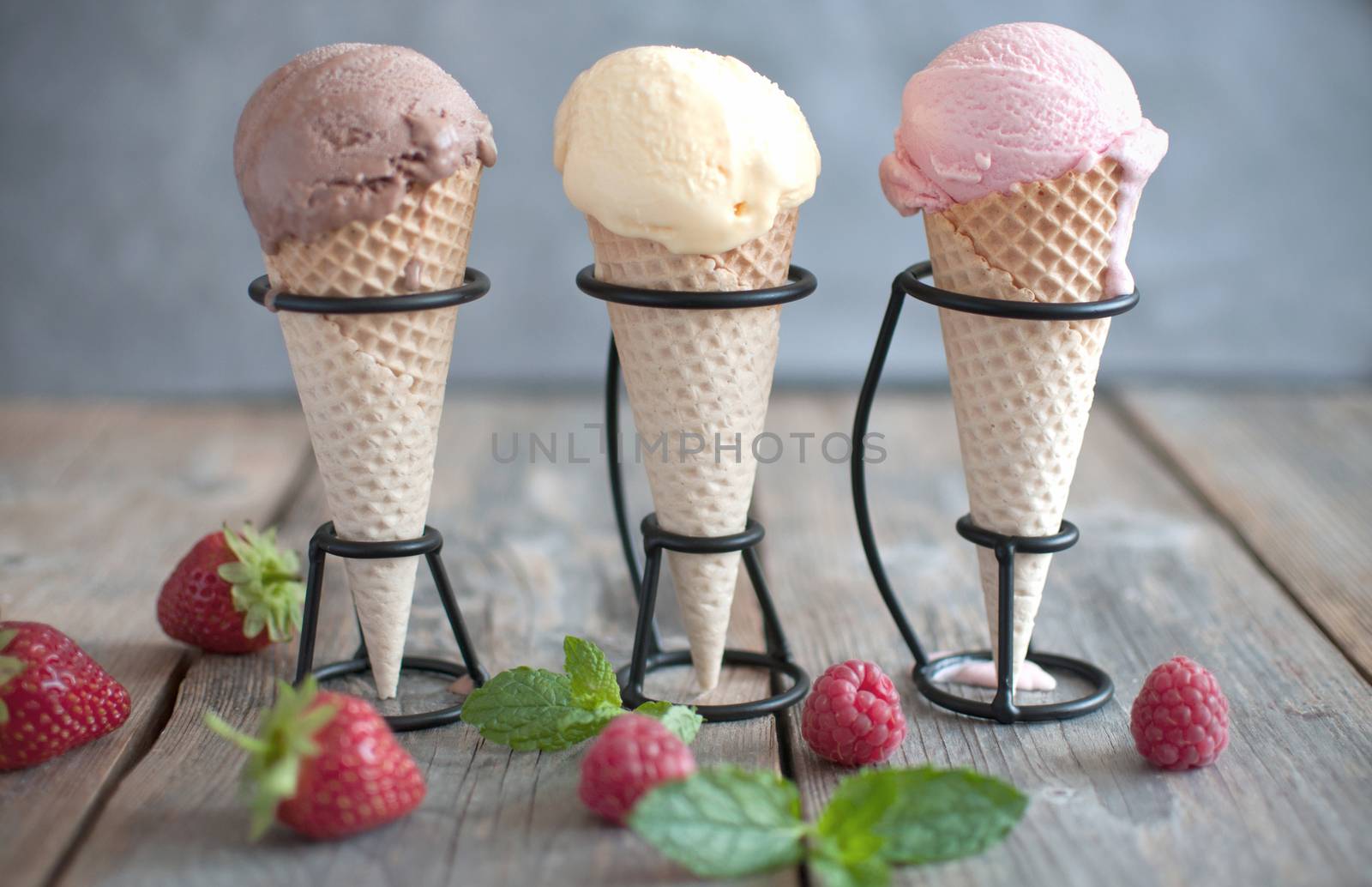 Ice cream cones by unikpix