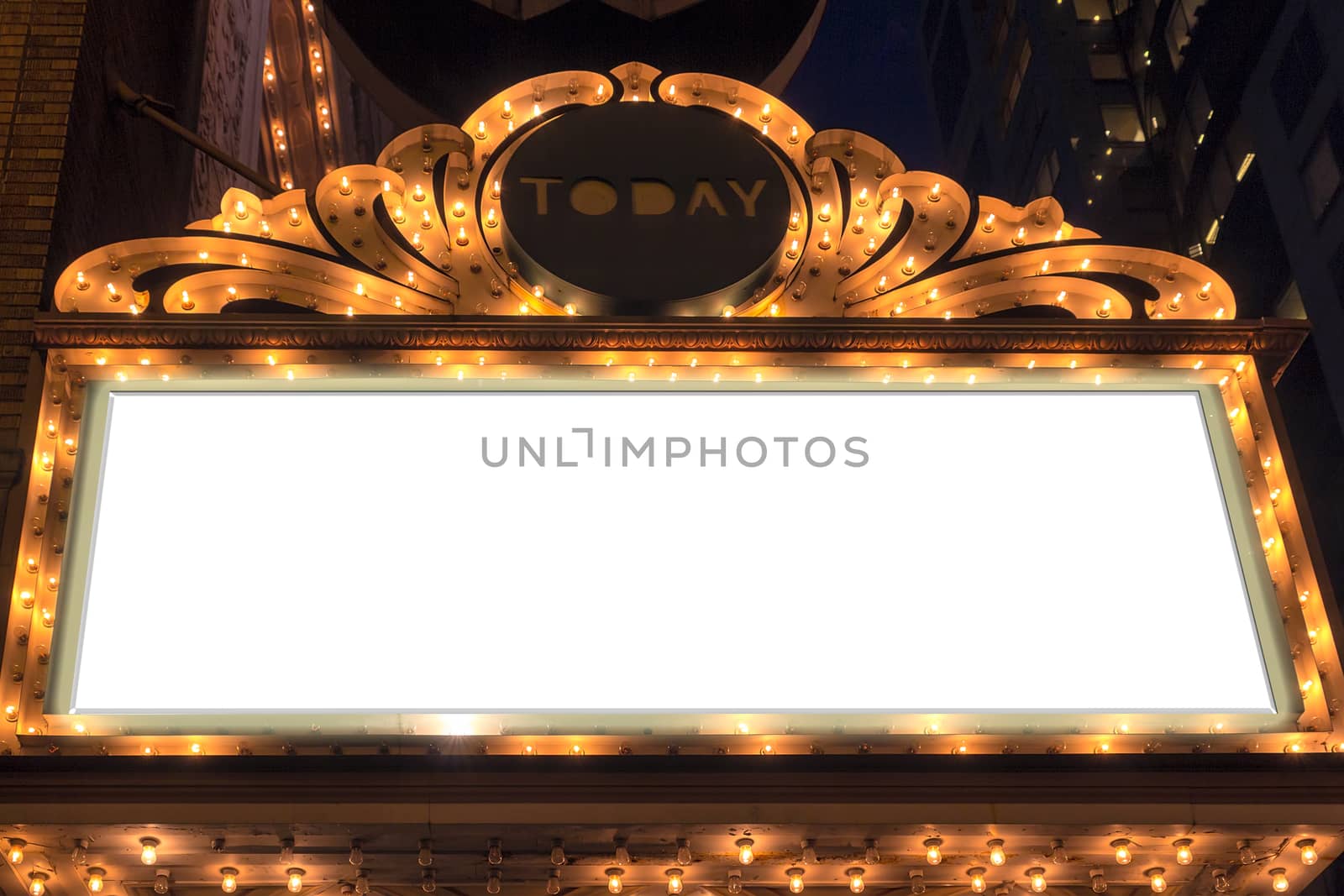 Marquee Lights Blank Sign by Davidgn